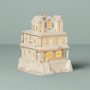 Mistletoe Park Victorian House Lit Figurine