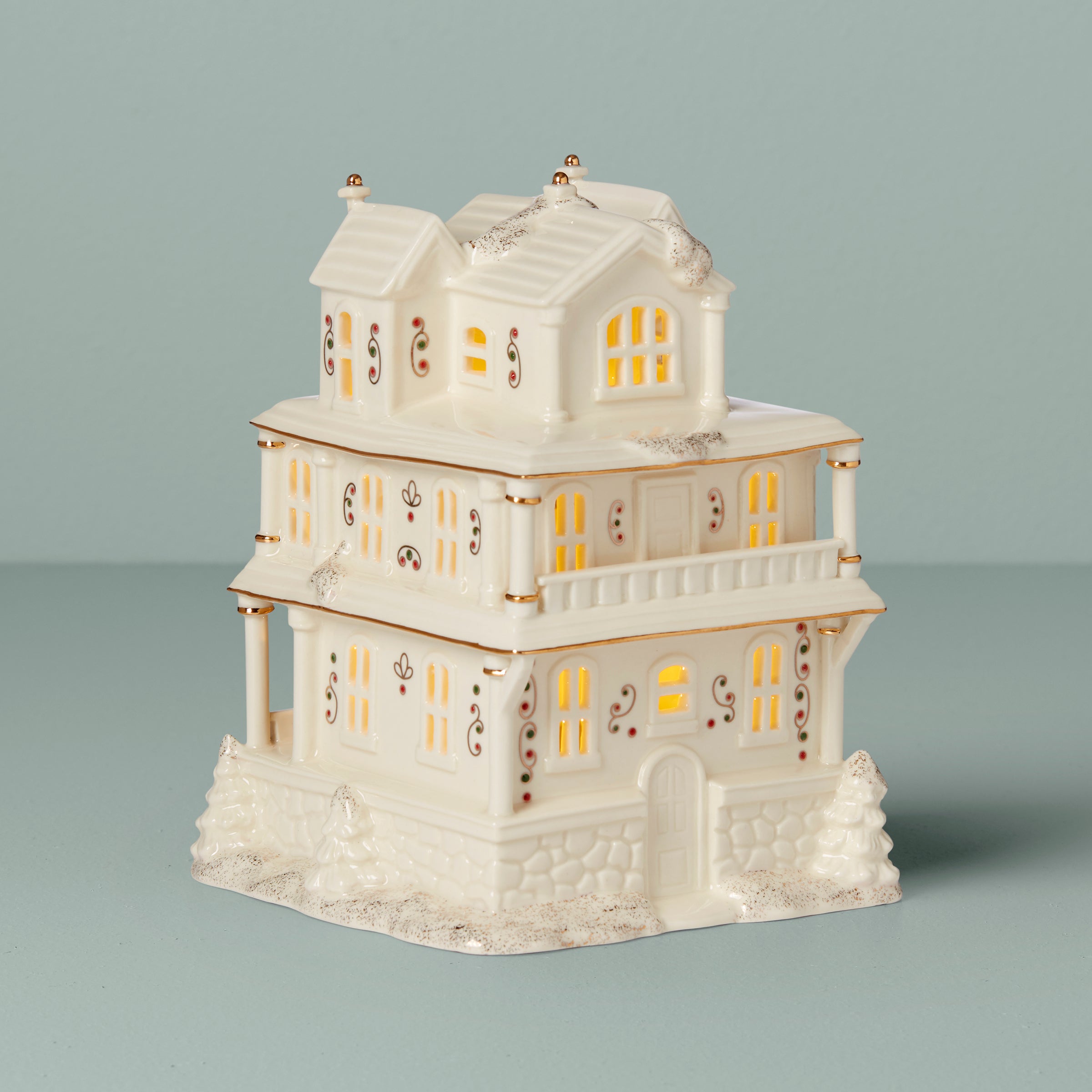 Mistletoe Park Victorian House Lit Figurine - Image 2