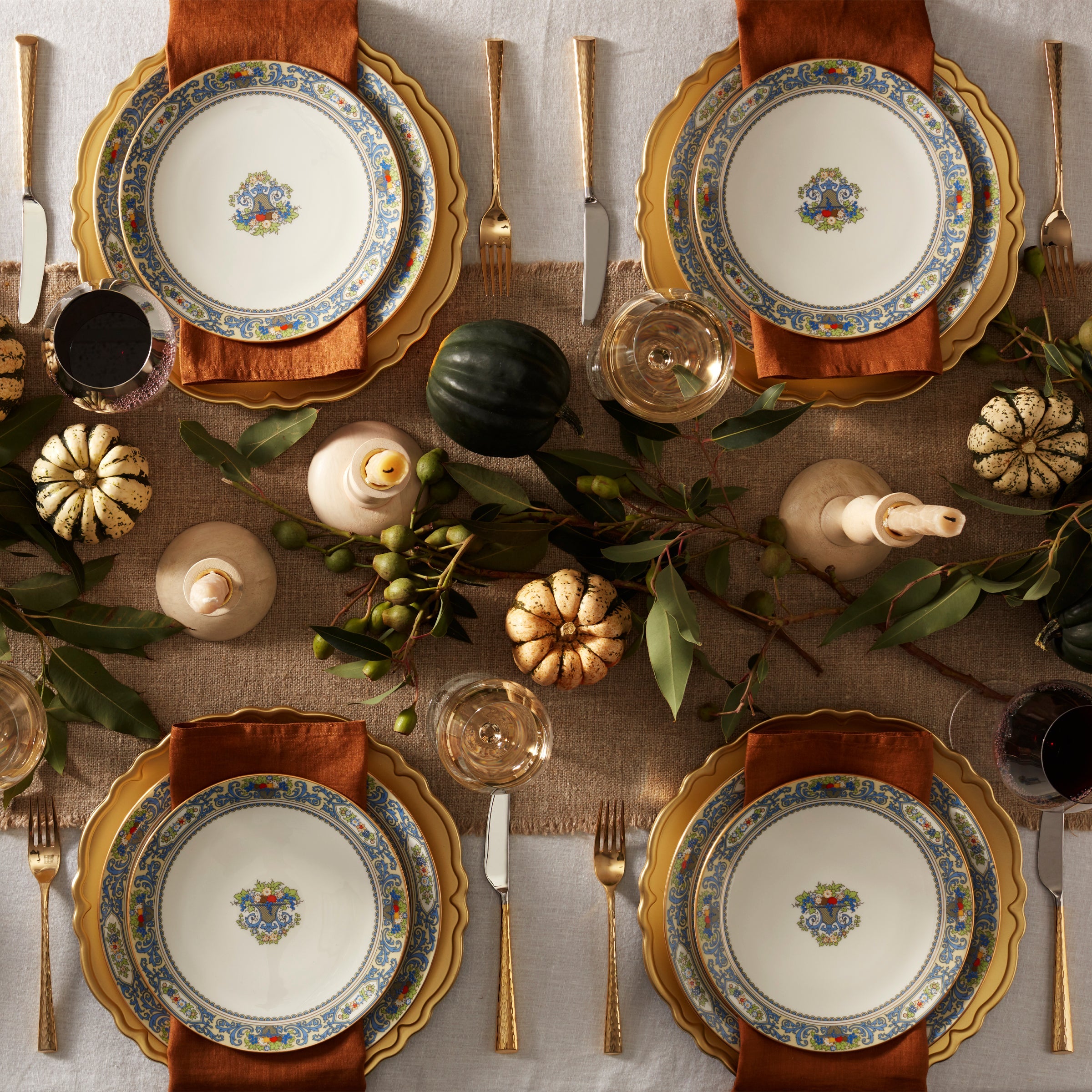 Autumn White Dinner Plates - Set of 4 - Image 4