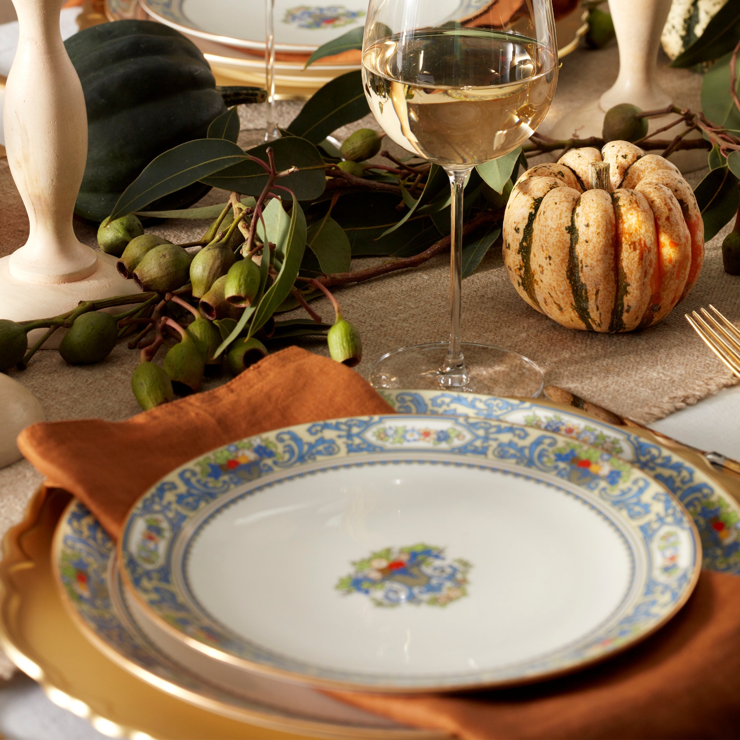 Autumn White Dinner Plates - Set of 4 - Image 5