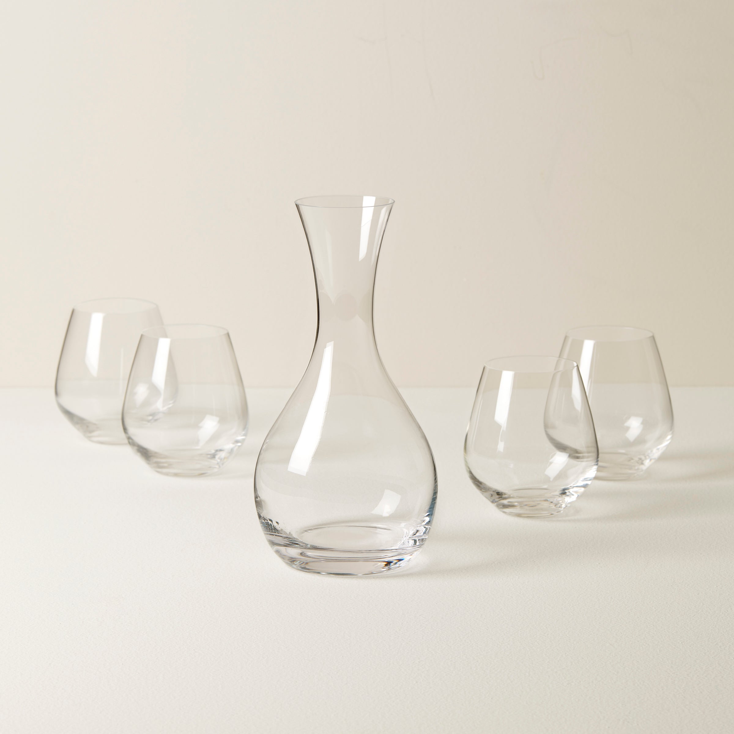 Tuscany Classics Decanter & Stemless Wine Glass Set