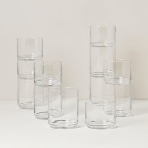 Tuscany Classics Stackable Clear Glasses - Set Of 12