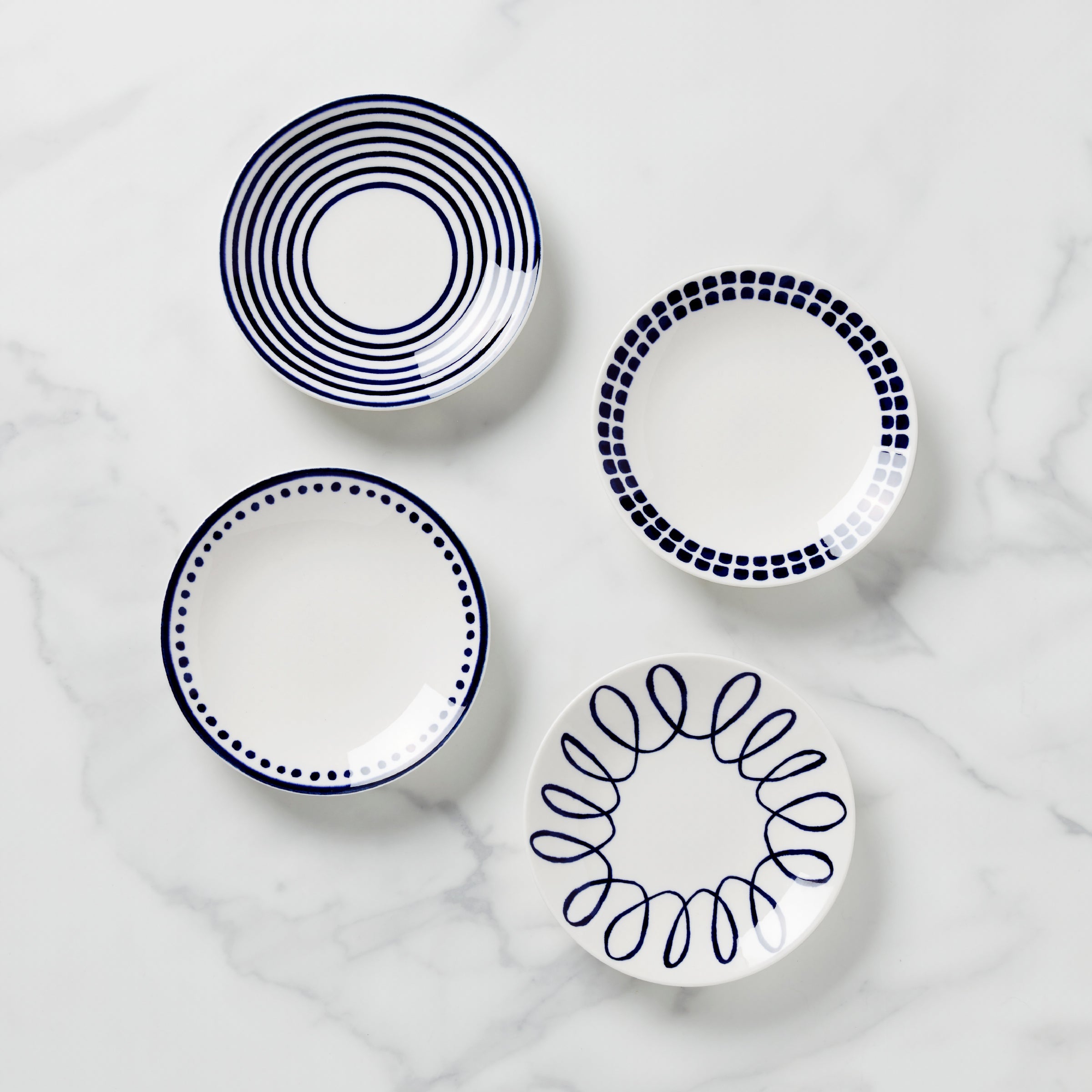 Charlotte Street Tidbit Plates - Set of 4