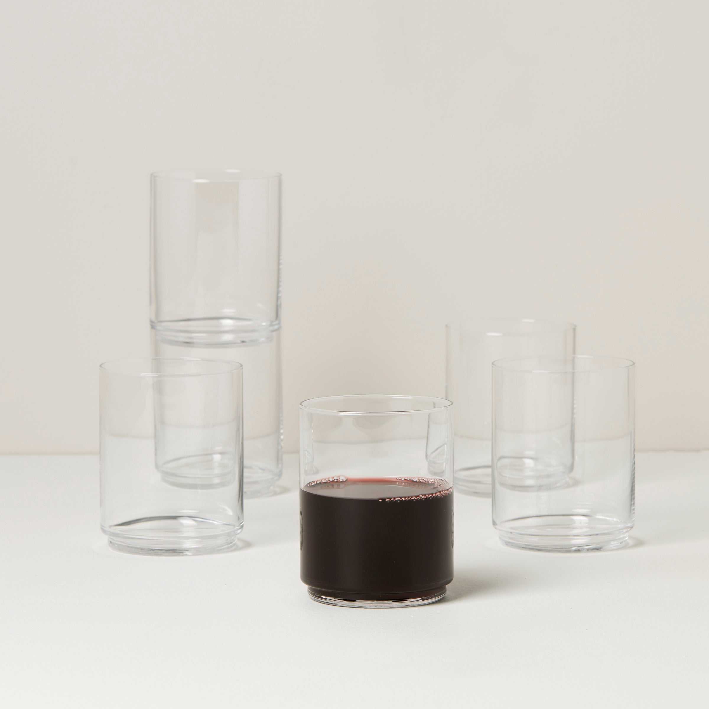 Tuscany Classics Stackable Clear Tall Glasses - Set Of 6 - Image 2