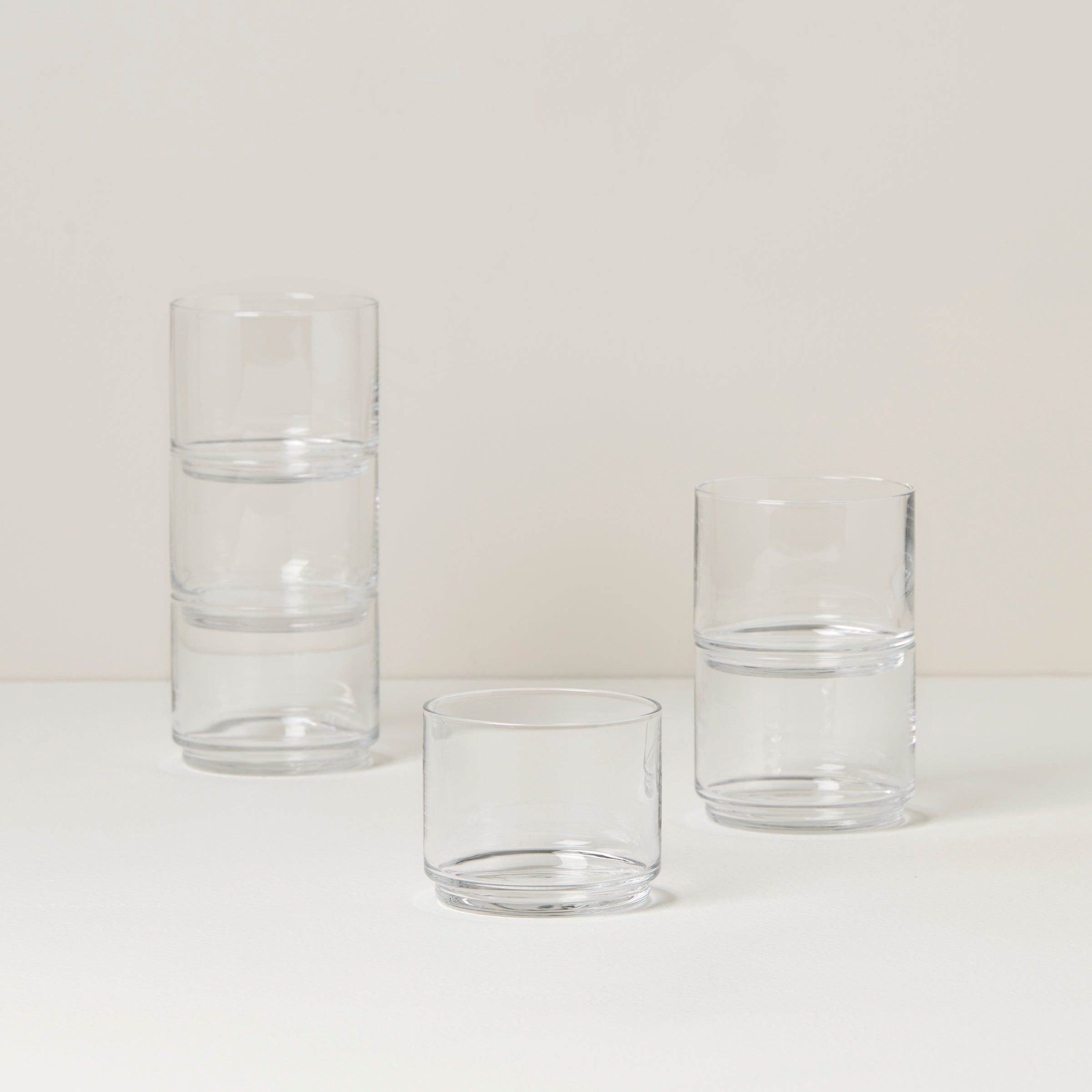 Tuscany Classics Stackable Clear Short Glasses - Set Of 6