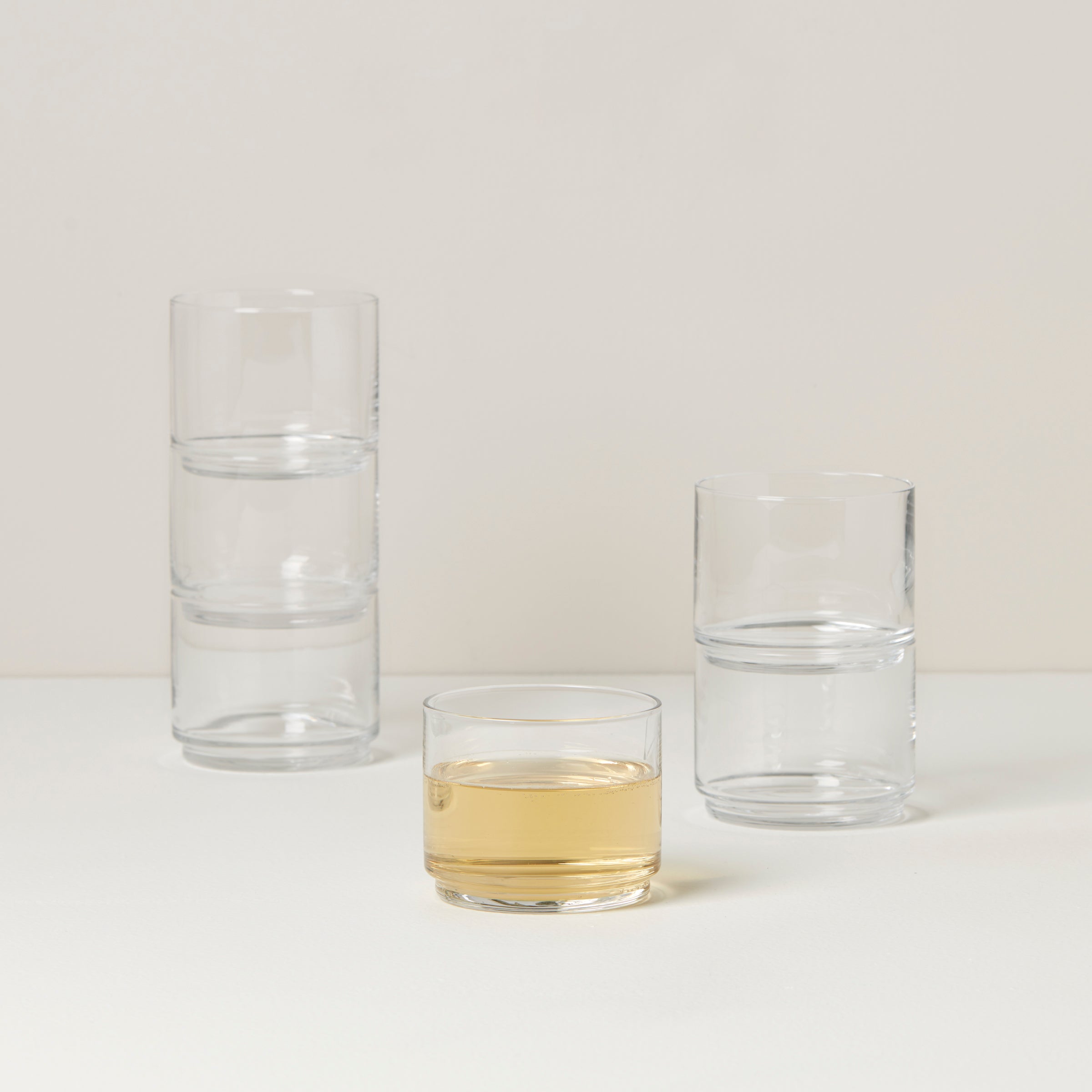 Tuscany Classics Stackable Clear Short Glasses - Set Of 6 - Image 2