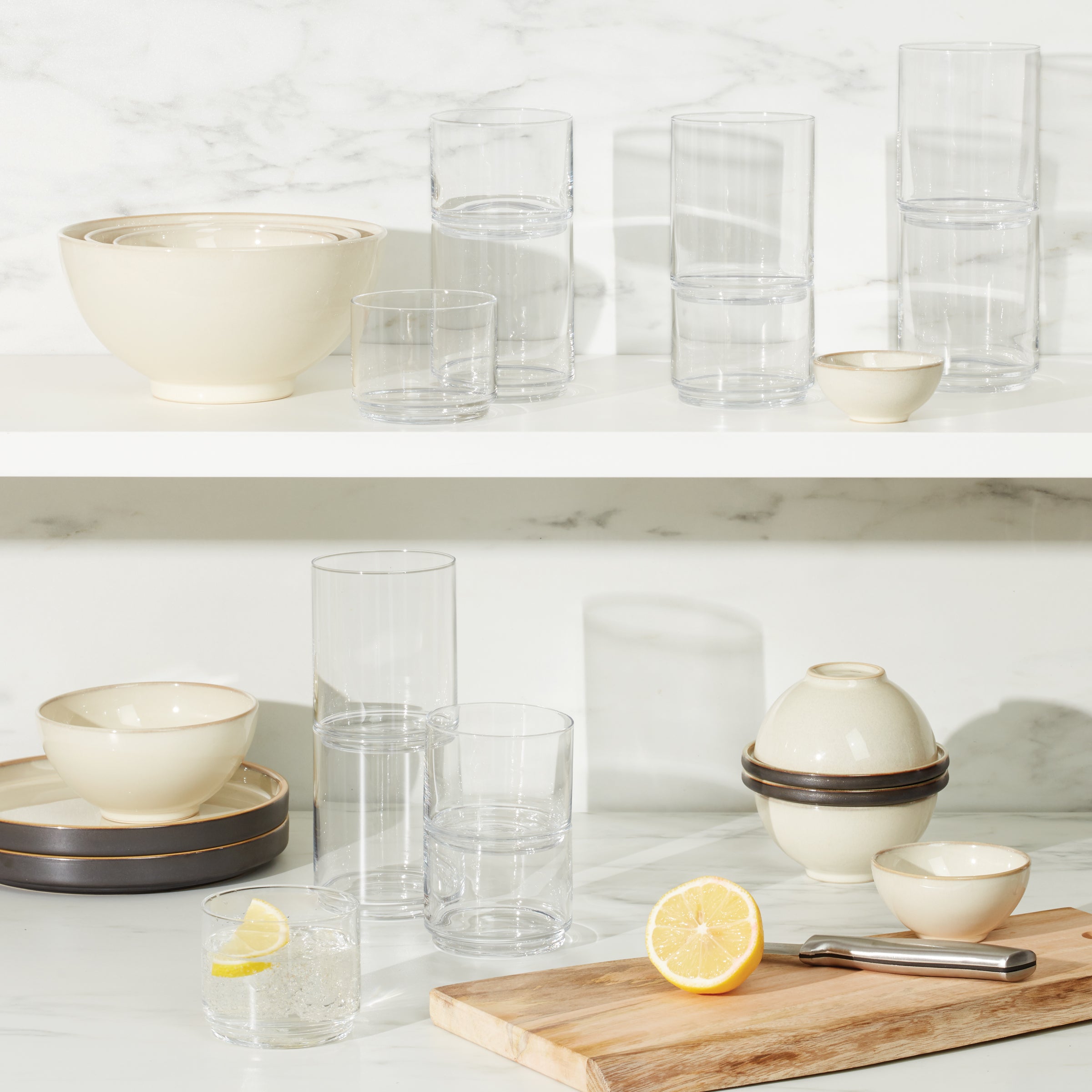 Tuscany Classics Stackable Clear Short Glasses - Set Of 6 - Image 7