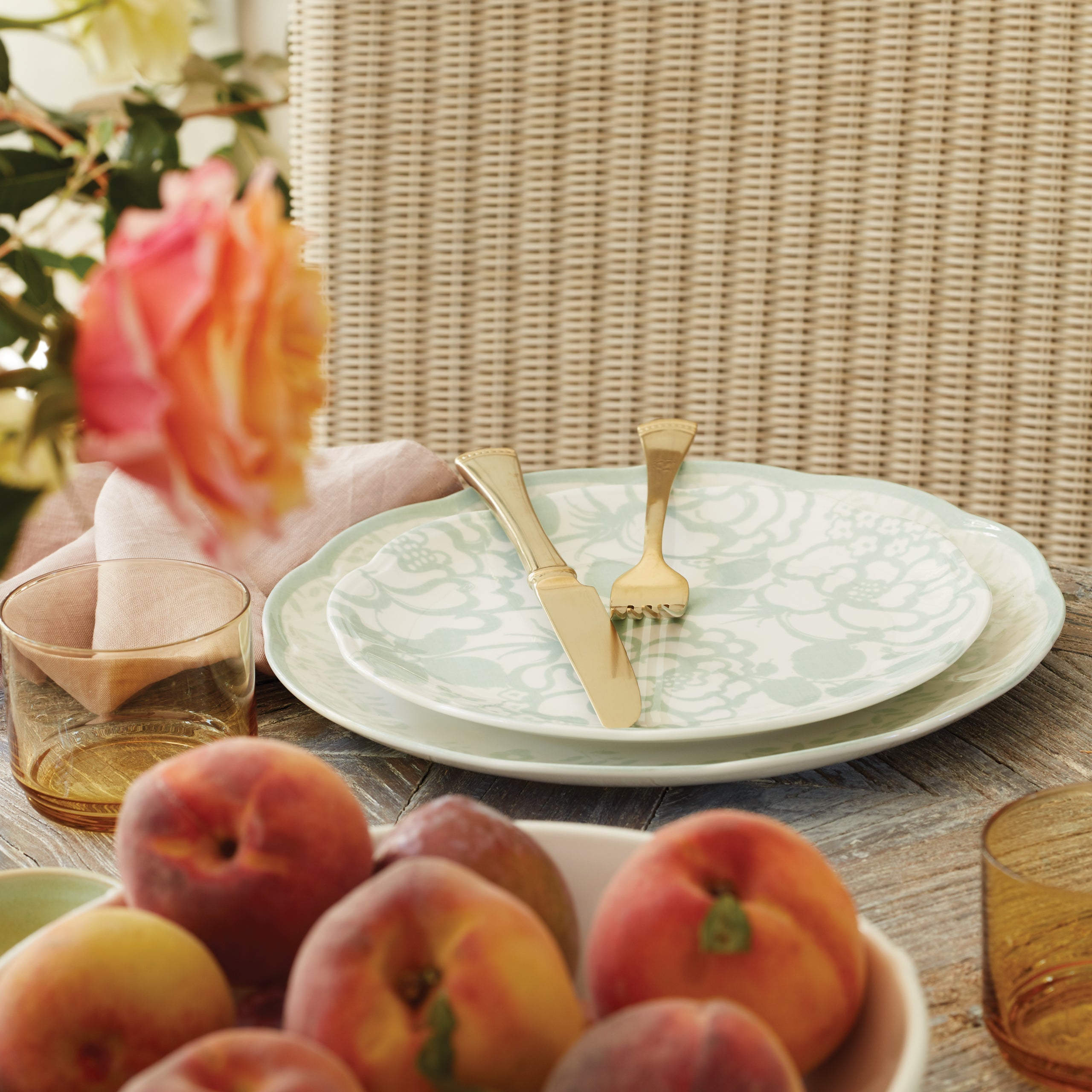 Butterfly Meadow Cottage Sage Accent Plates - Set of 4 - Image 5