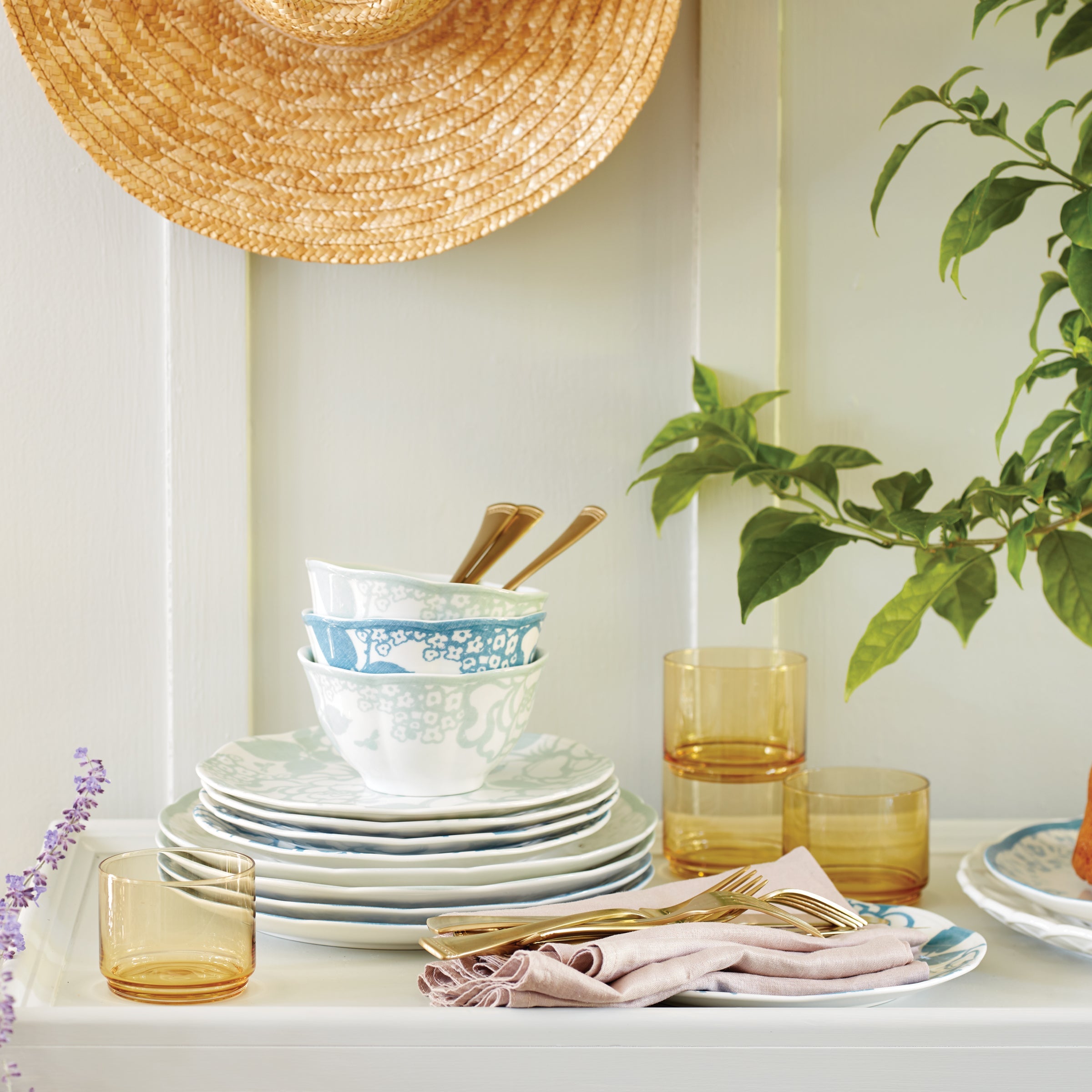 Tuscany Classics Stackable Amber Short Glasses - Set Of 4 - Image 3