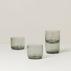 Tuscany Classics Stackable Smoke Short Glasses - Set Of 4