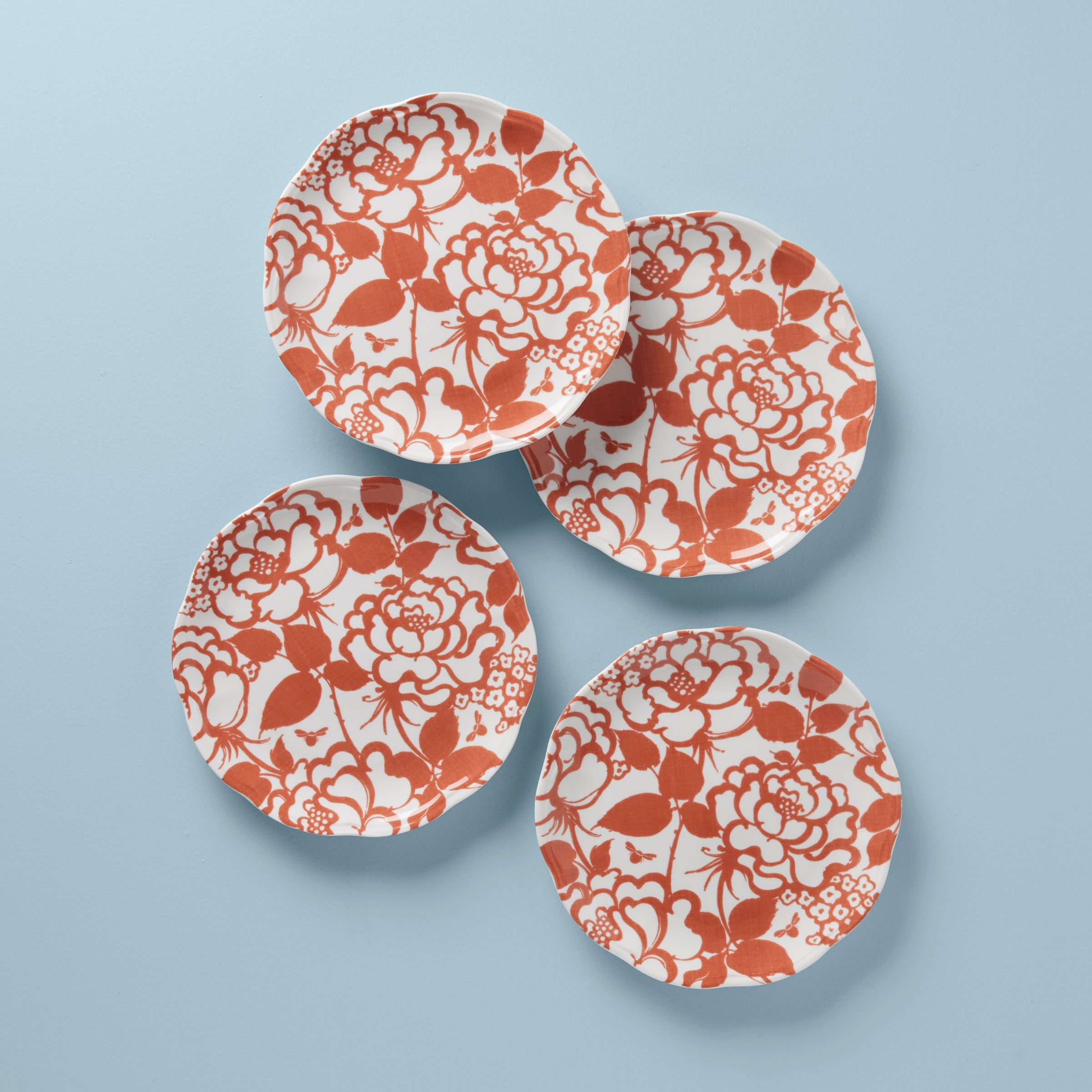 Butterfly Meadow Cottage Saffron Accent Plates - Set of 4