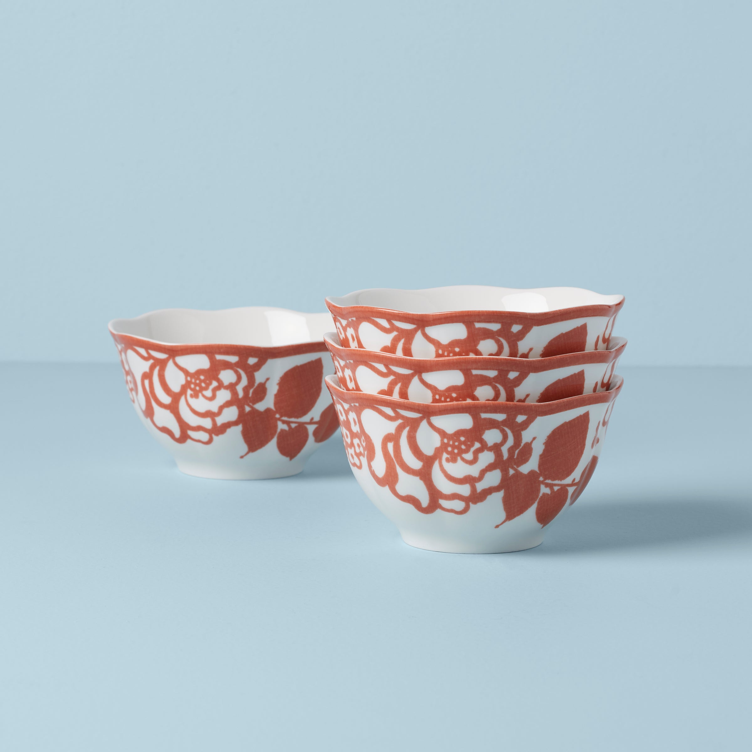 Butterfly Meadow Cottage Saffron Rice Bowls - Set of 4