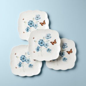 Butterfly Meadow Square Dinner Plates - Set of 4