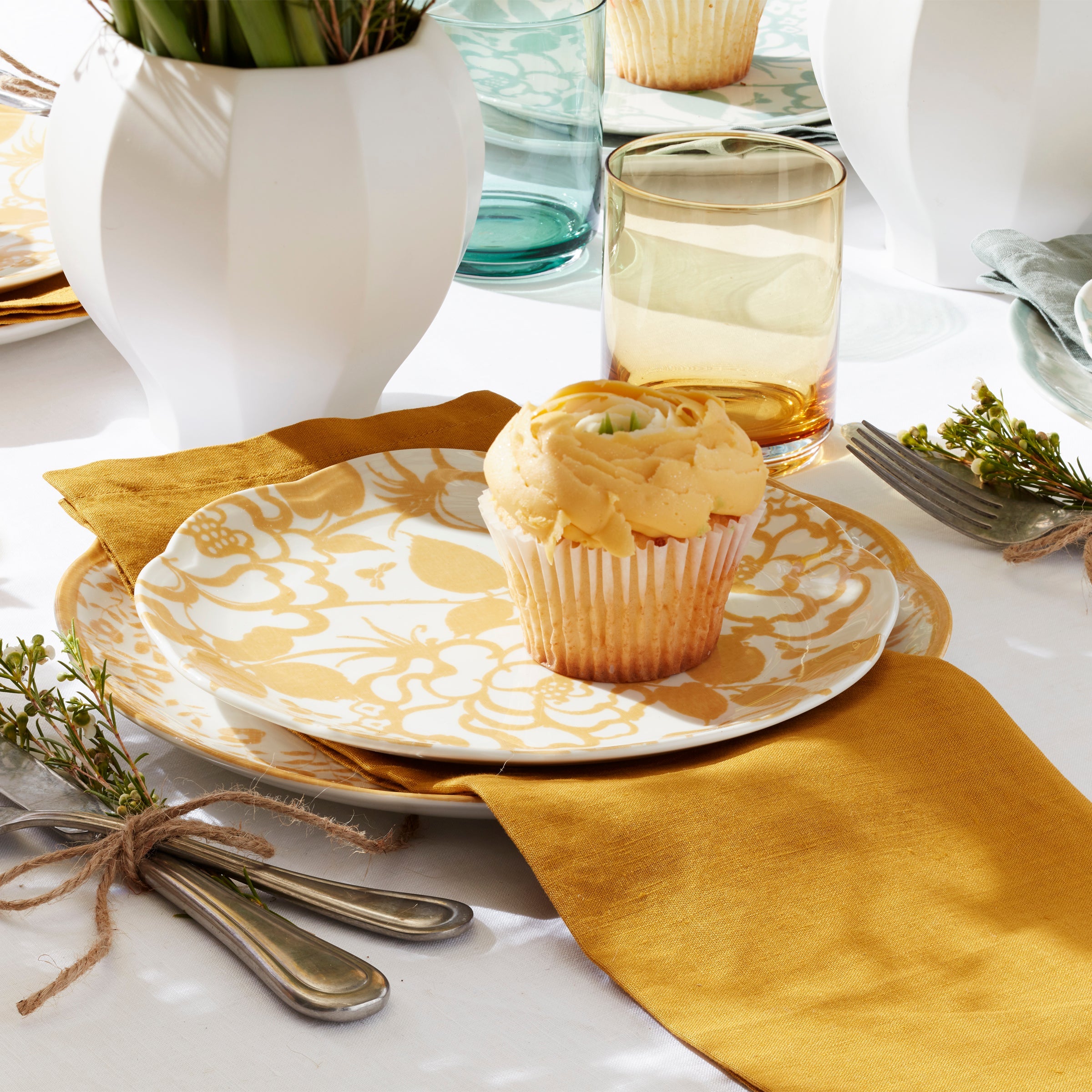 Tuscany Classics Stackable Amber Tall Glasses - Set Of 4 - Image 11