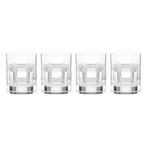 Hudson Crystal Double Old Fashion Glasses - Set Of 4