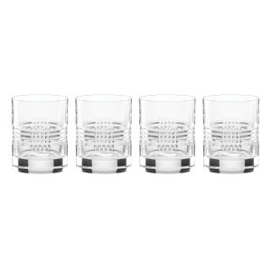 Sloane Crystal Double Old Fashion Glasses - Set Of 4