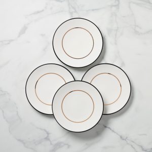 Make It Pop Accent Plates - Set of 4 - Black/Gold