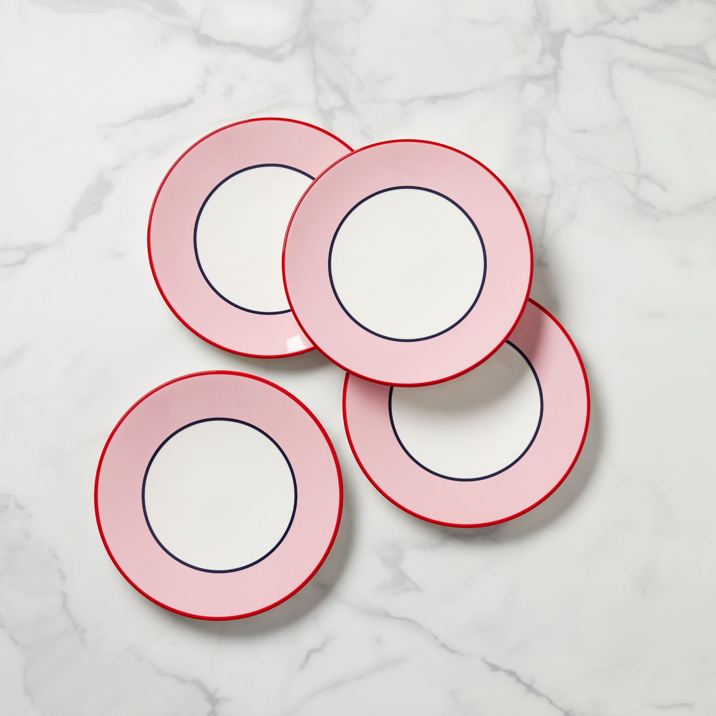 Make It Pop Accent Plates - Set of 4 - Pink/Blue
