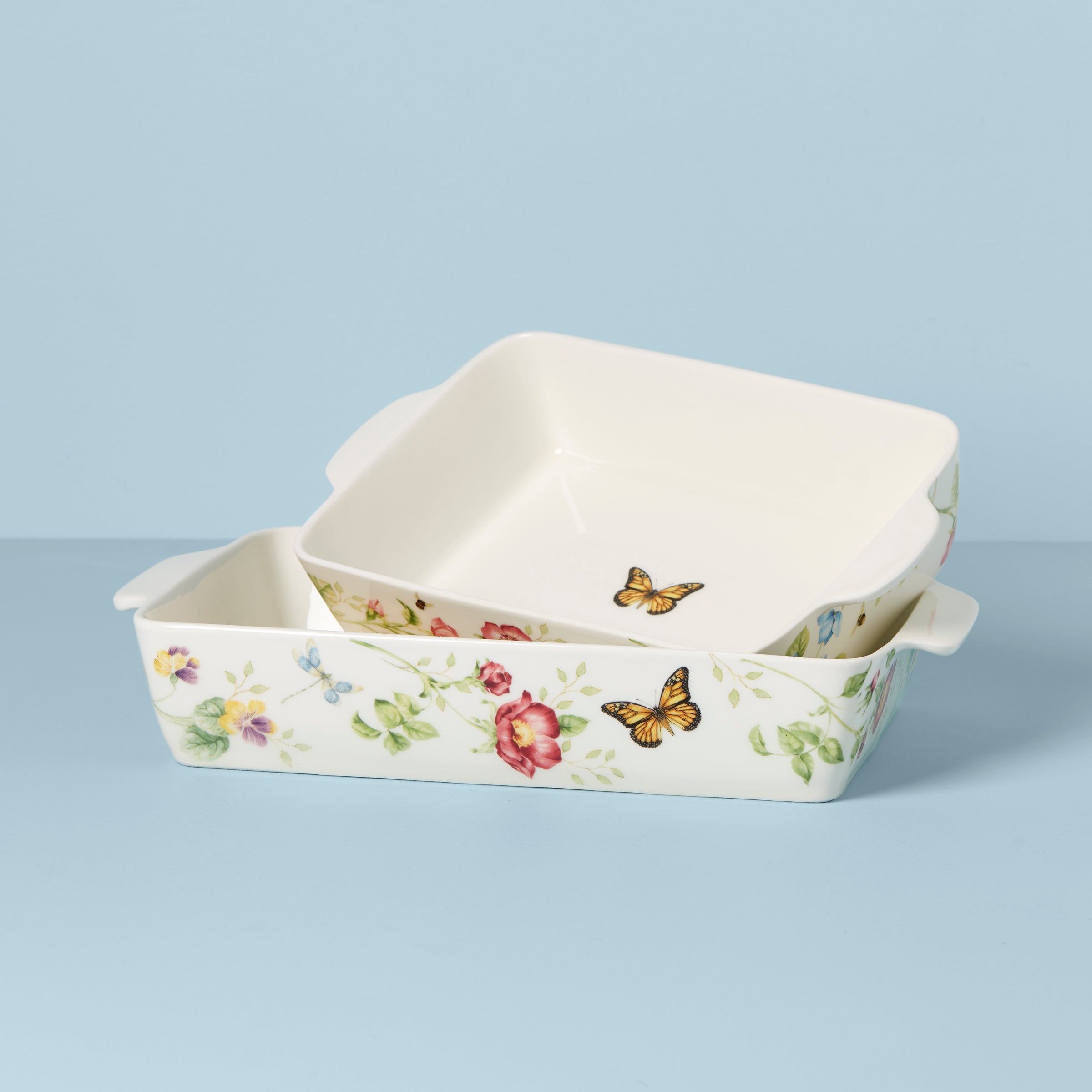Butterfly Meadow Rectangular Baker 2-Piece Set - Image 2