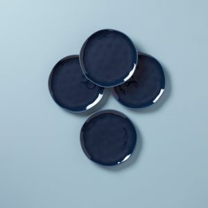 Bay Colors Blue Accent Plates - Set of 4
