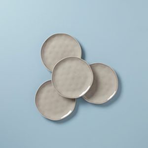 Bay Colors Grey Accent Plates - Set of 4