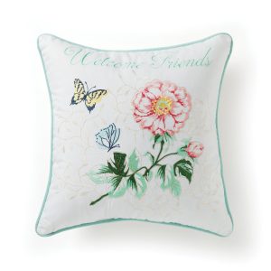 Butterfly Meadow Welcome Friends Pillow 18X18