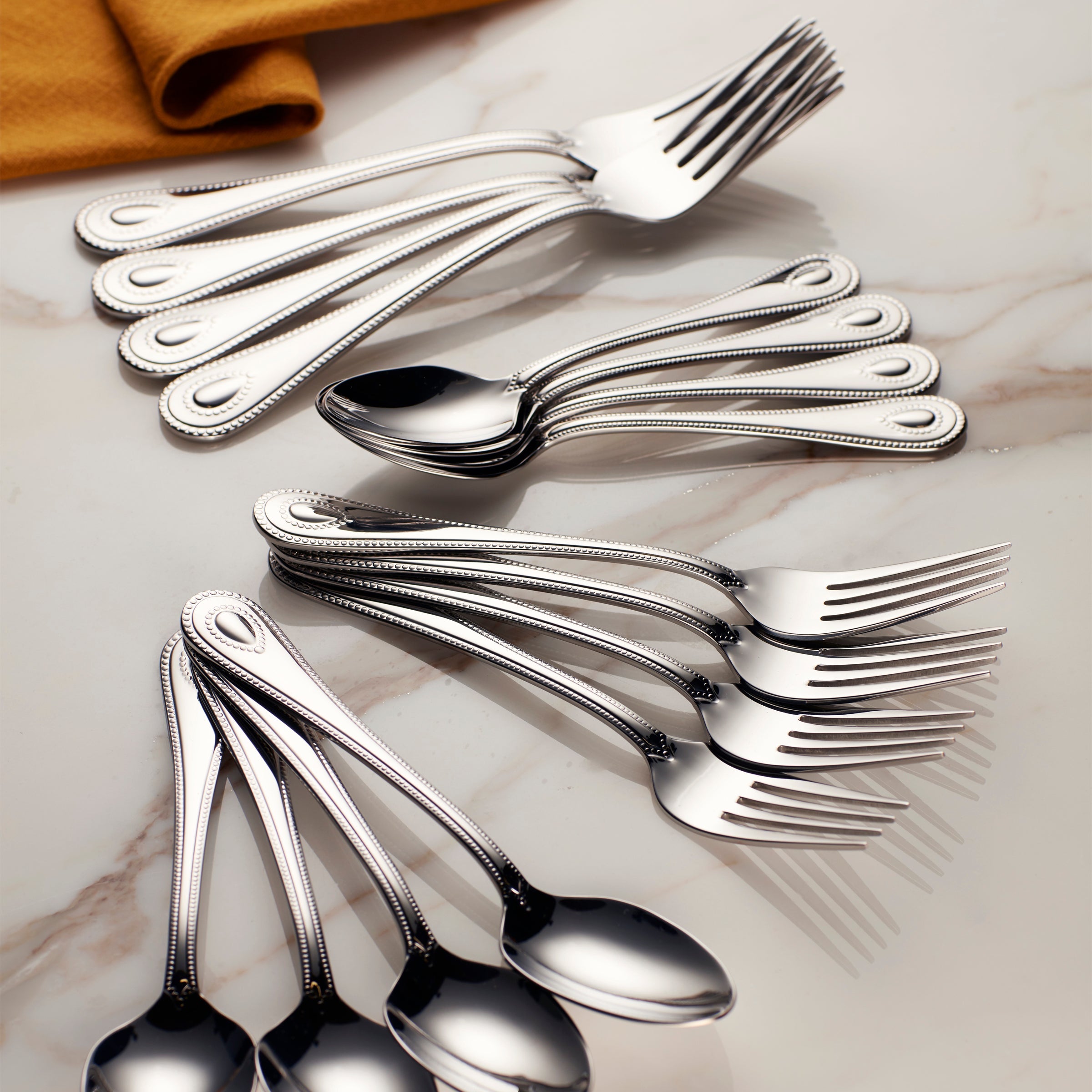 French Perle Dinner Fork - Set of 4 - Image 4