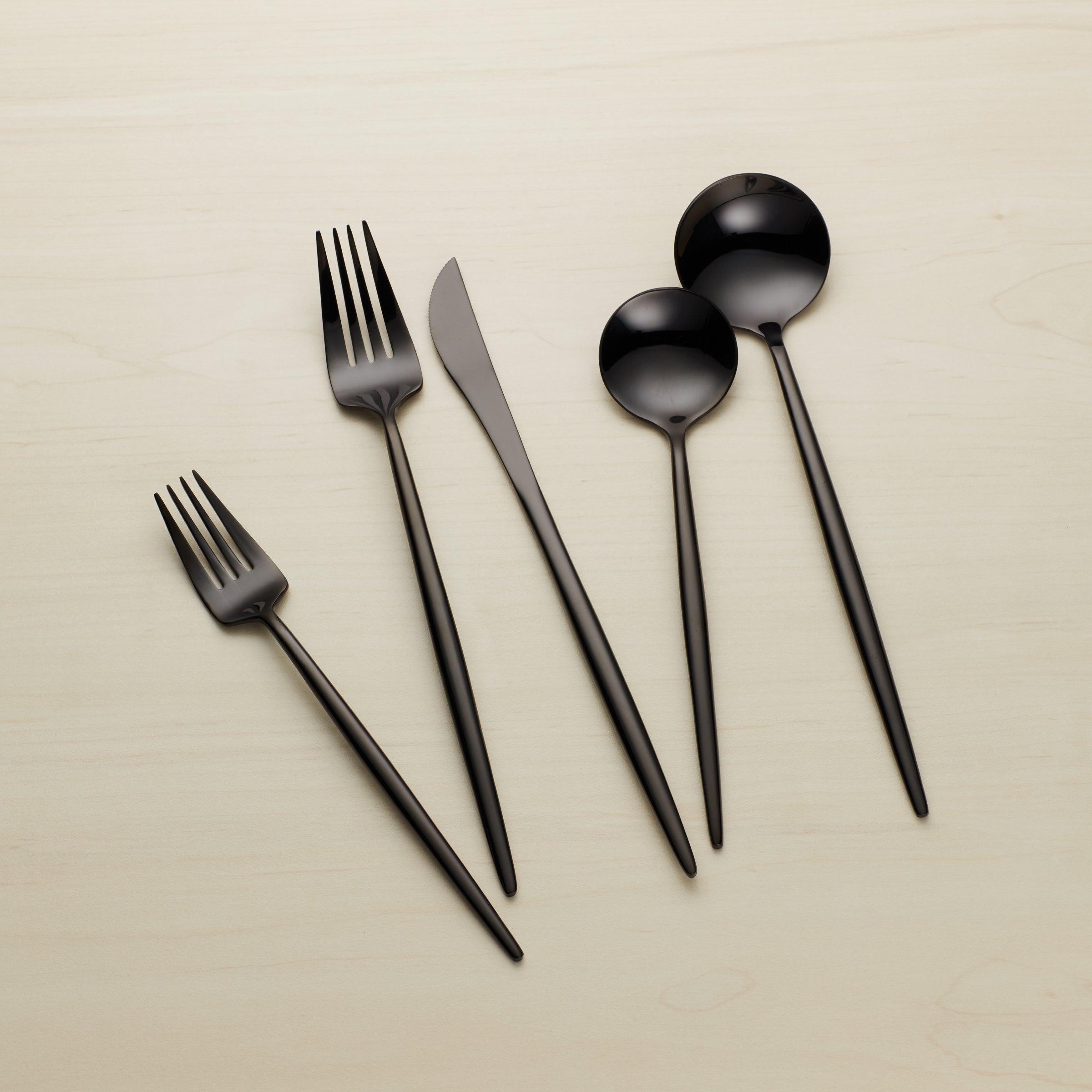 Zephyr Black Mirror 45 Piece Flatware Set - Image 6