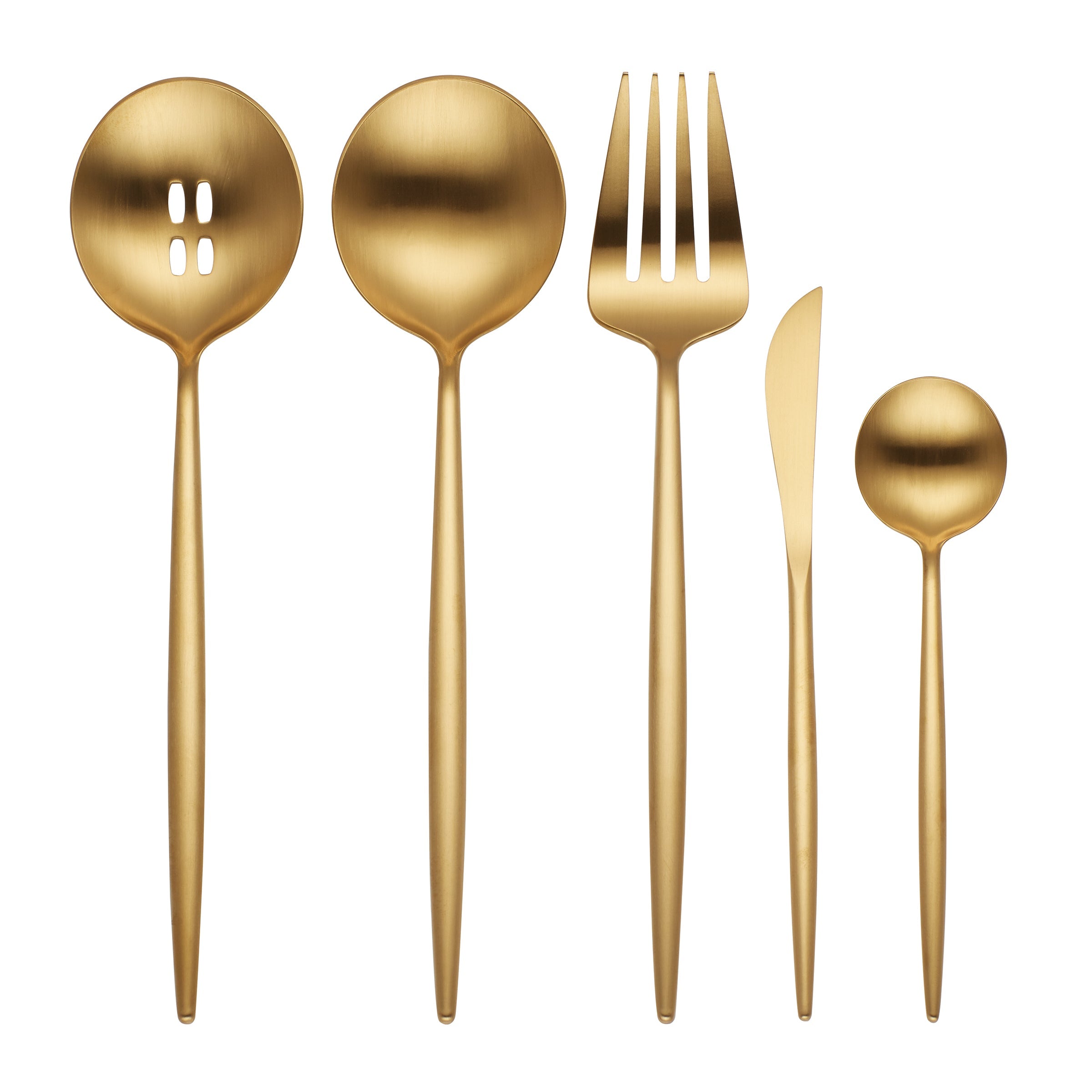 Zephyr Gold Satin 45 Piece Flatware Set - Image 7