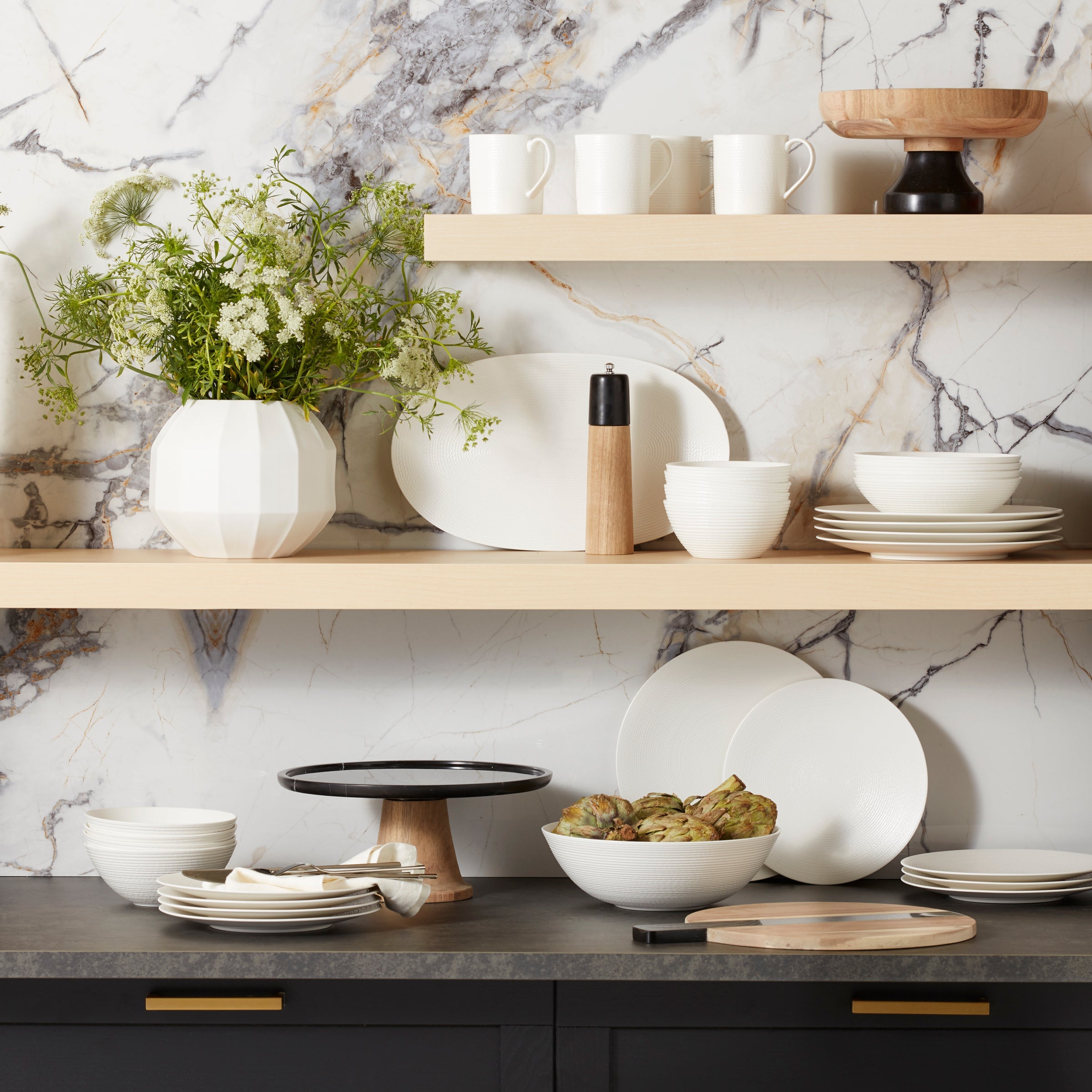 LX Collective White Serving Bowl - Image 4