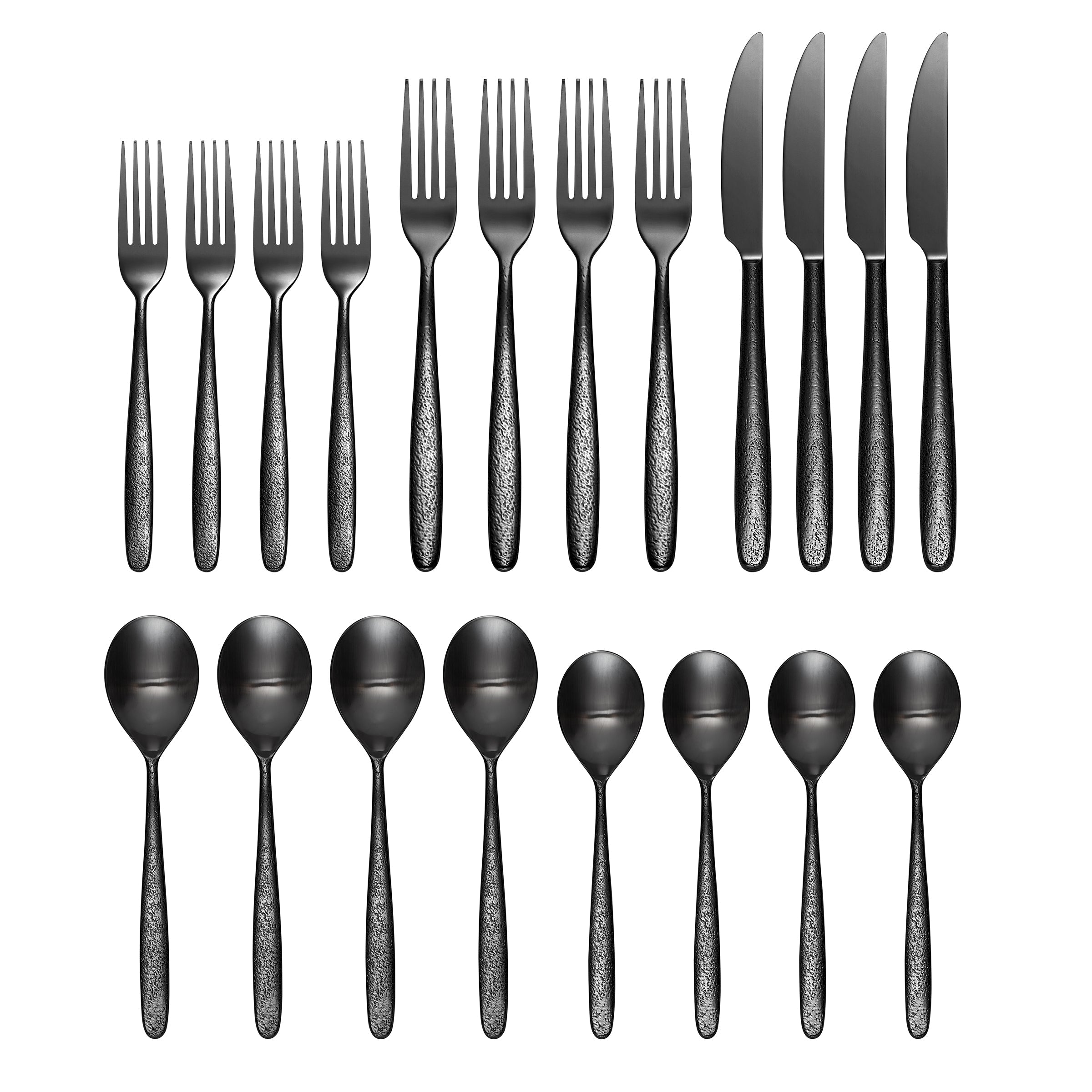 Storm Black 20 Piece Flatware Set - Image 2