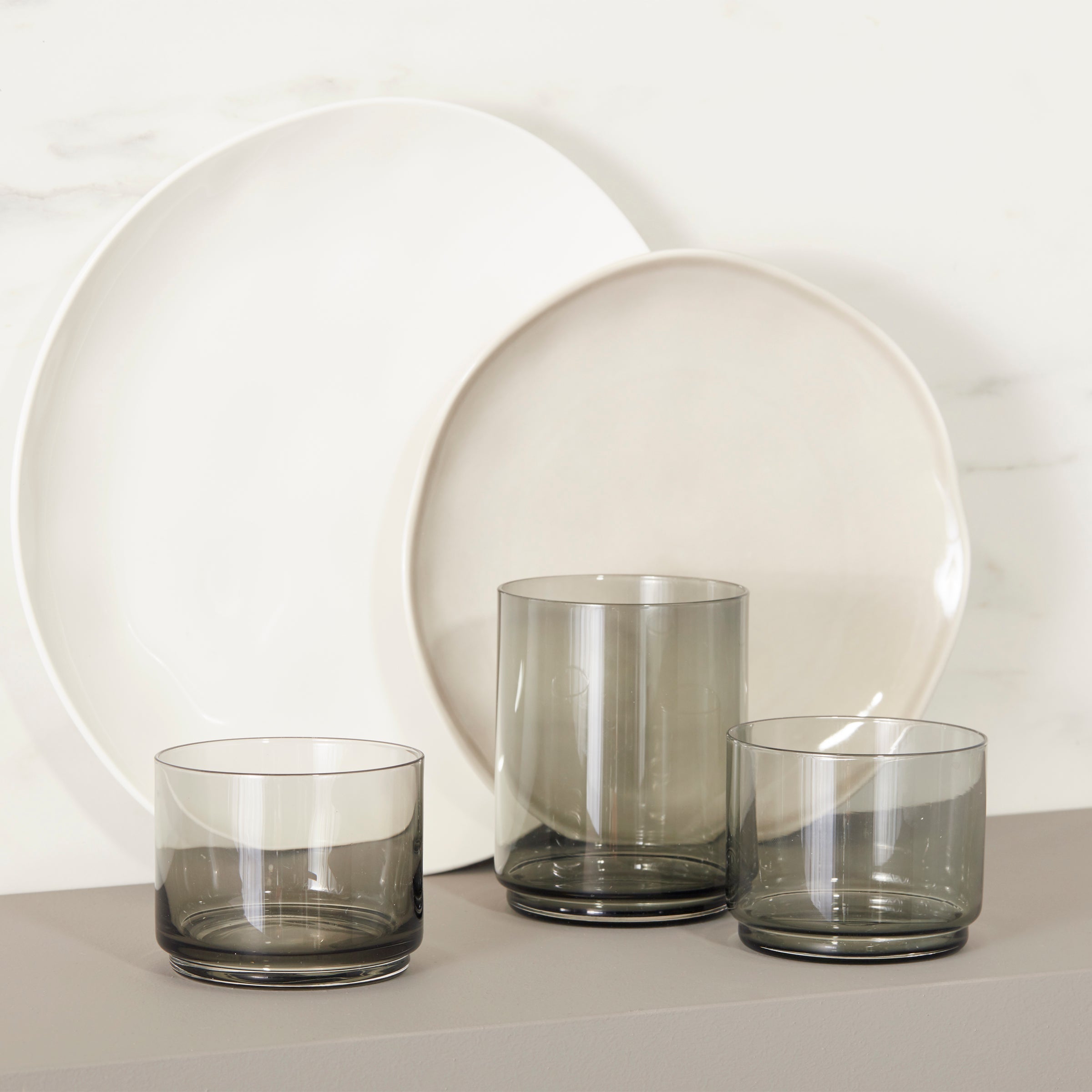 Tuscany Classics Stackable Smoke Tall Glasses - Set Of 4 - Image 8