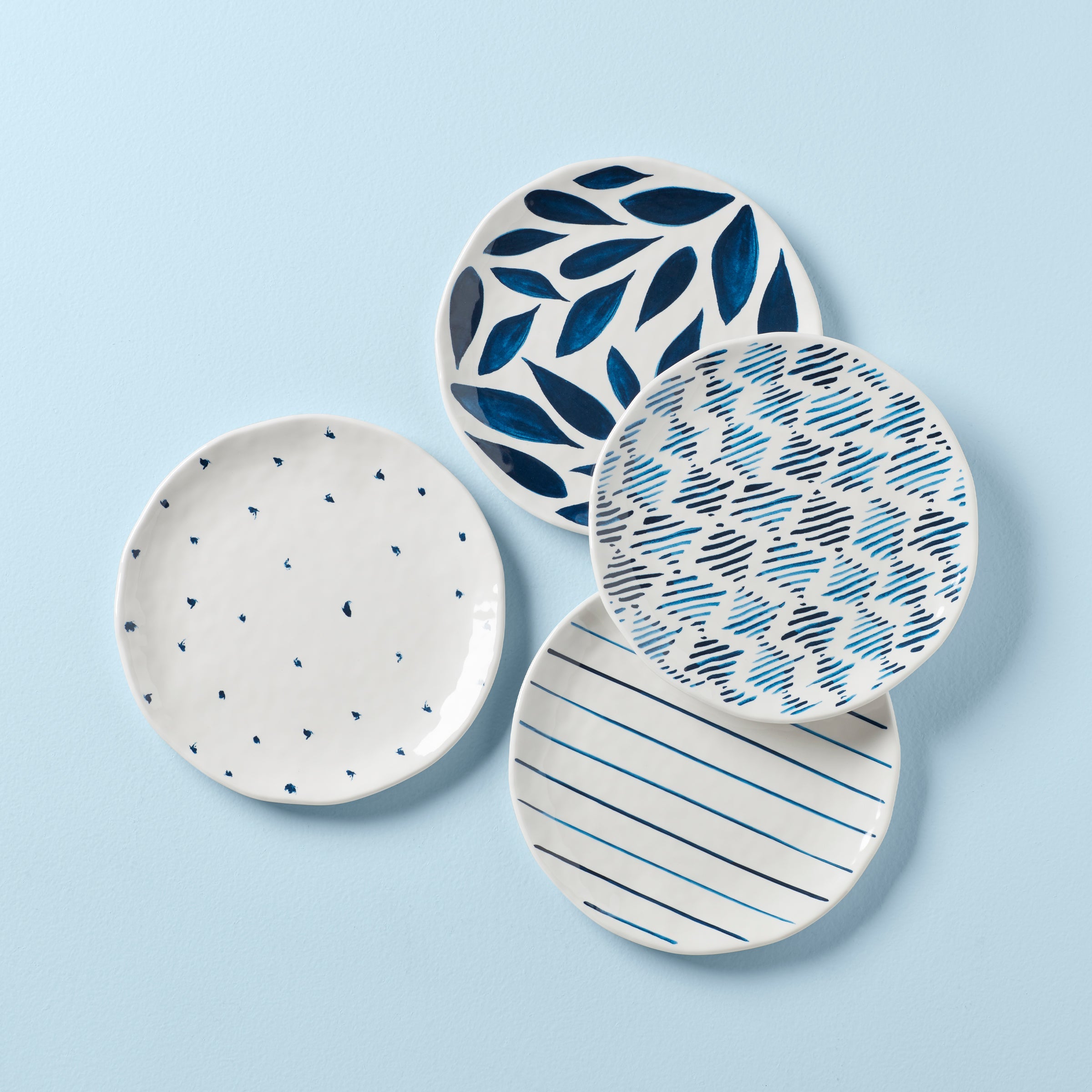 Blue Bay Melamine Assorted Accent Plates - Set of 4
