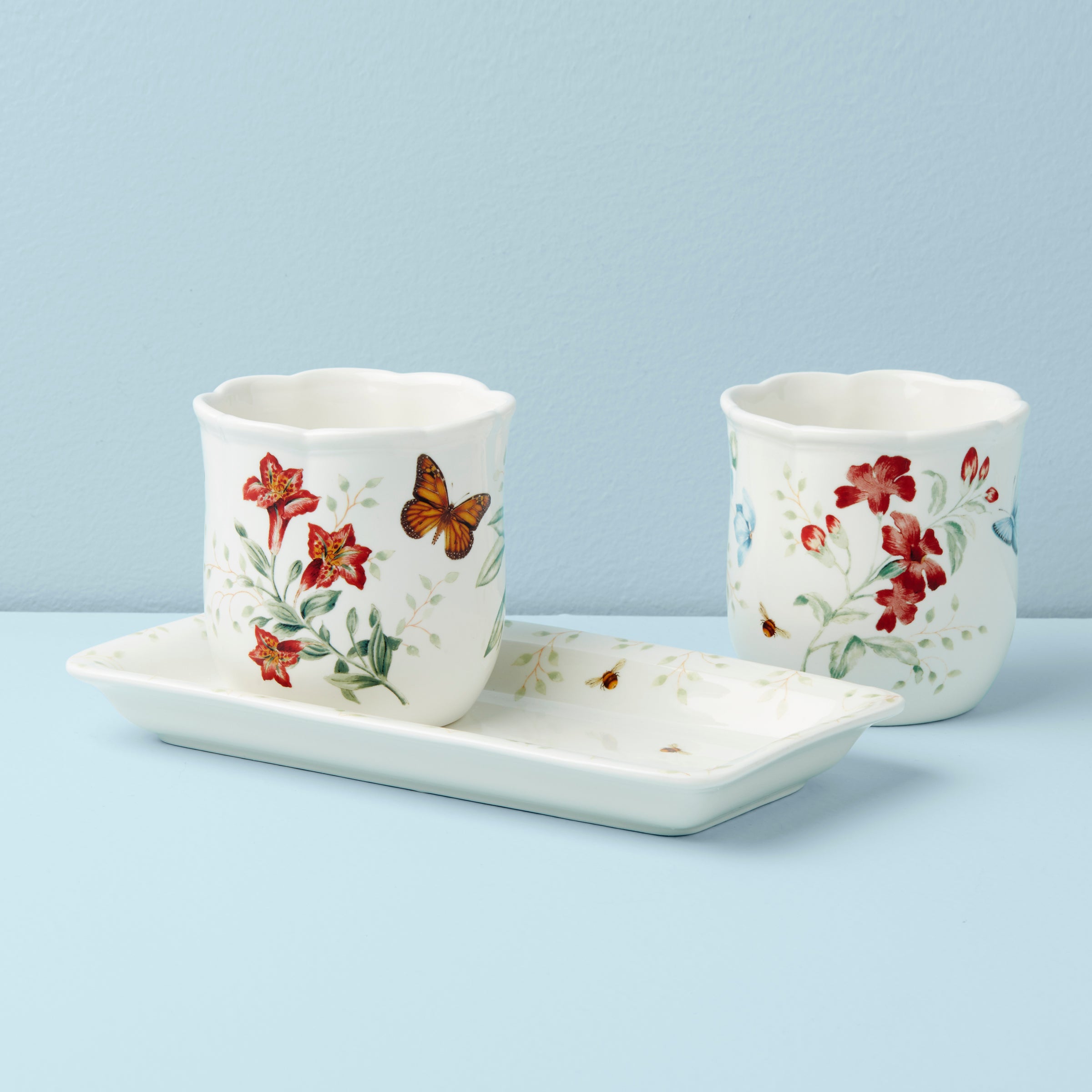Butterfly Meadow 3-Piece Herb Pots & Tray Set - Image 3