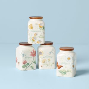 Butterfly Meadow Baking Spice Jars - Set Of 4