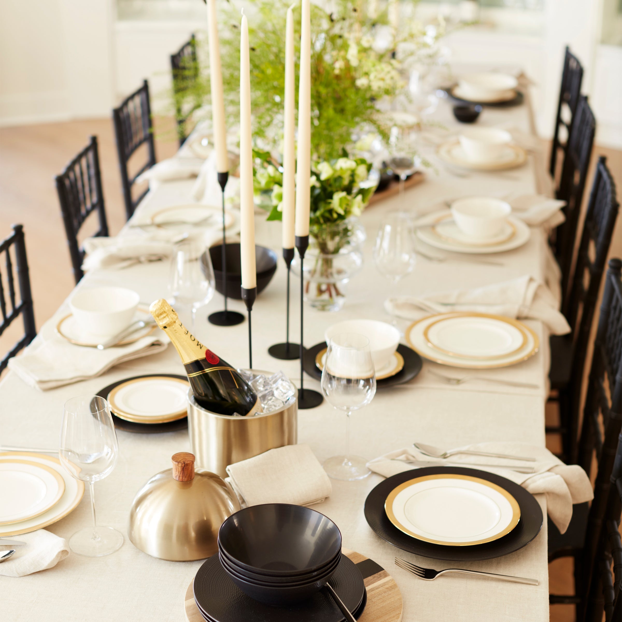 LX Collective Black 12-Piece Dinnerware Set - Image 4