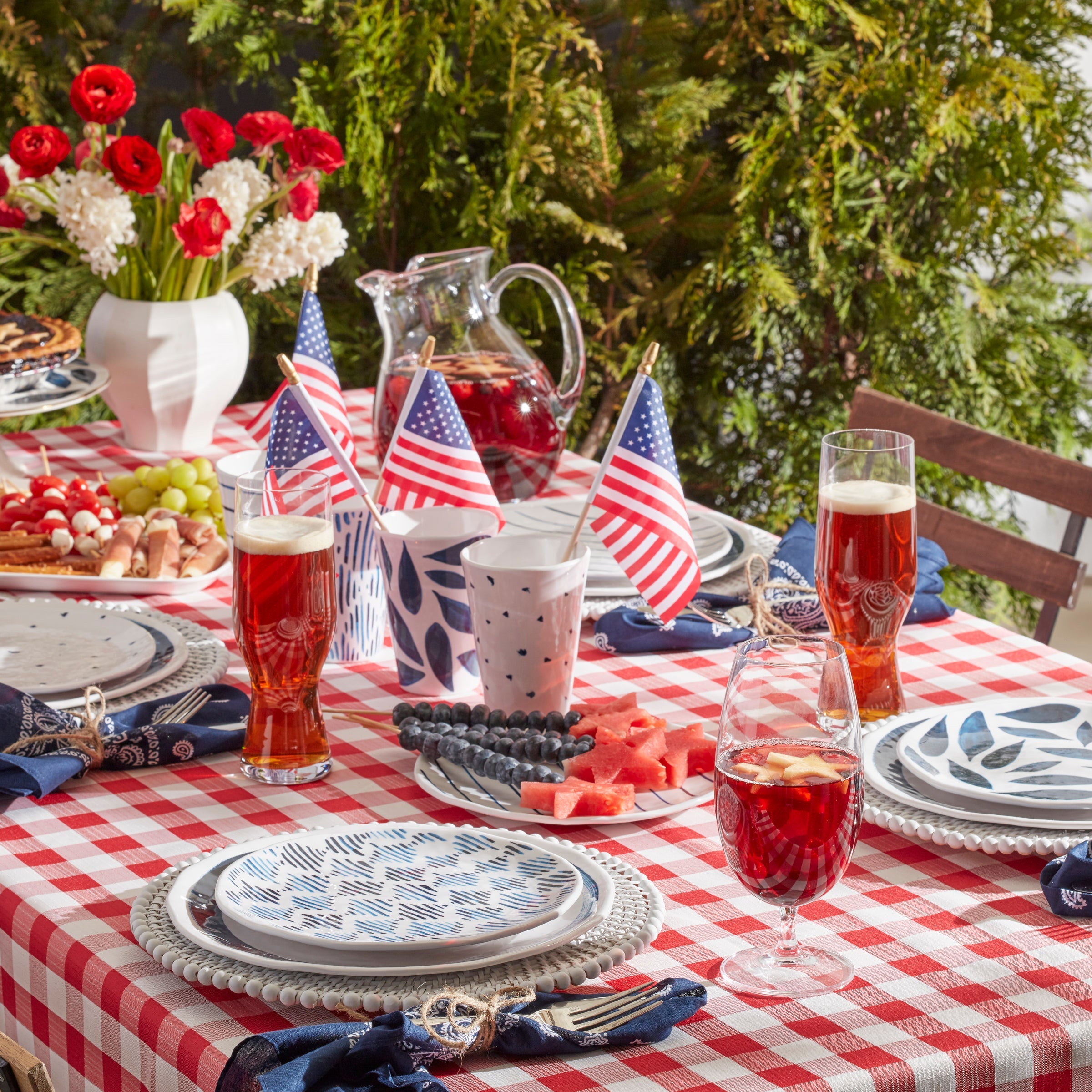 Blue Bay Melamine Dinner Plates - Set of 4 - Image 4