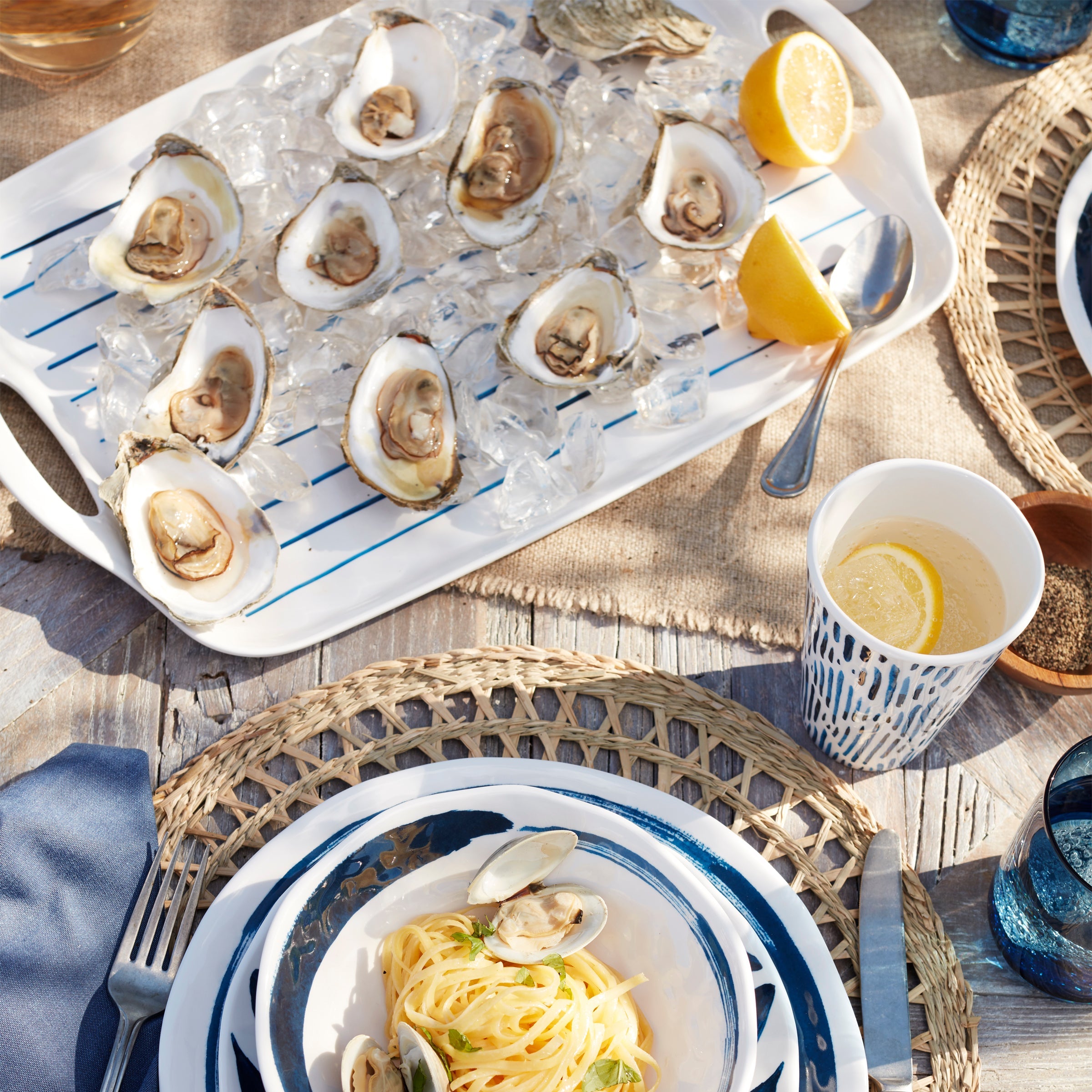 Blue Bay Melamine Handled Platter - Image 3