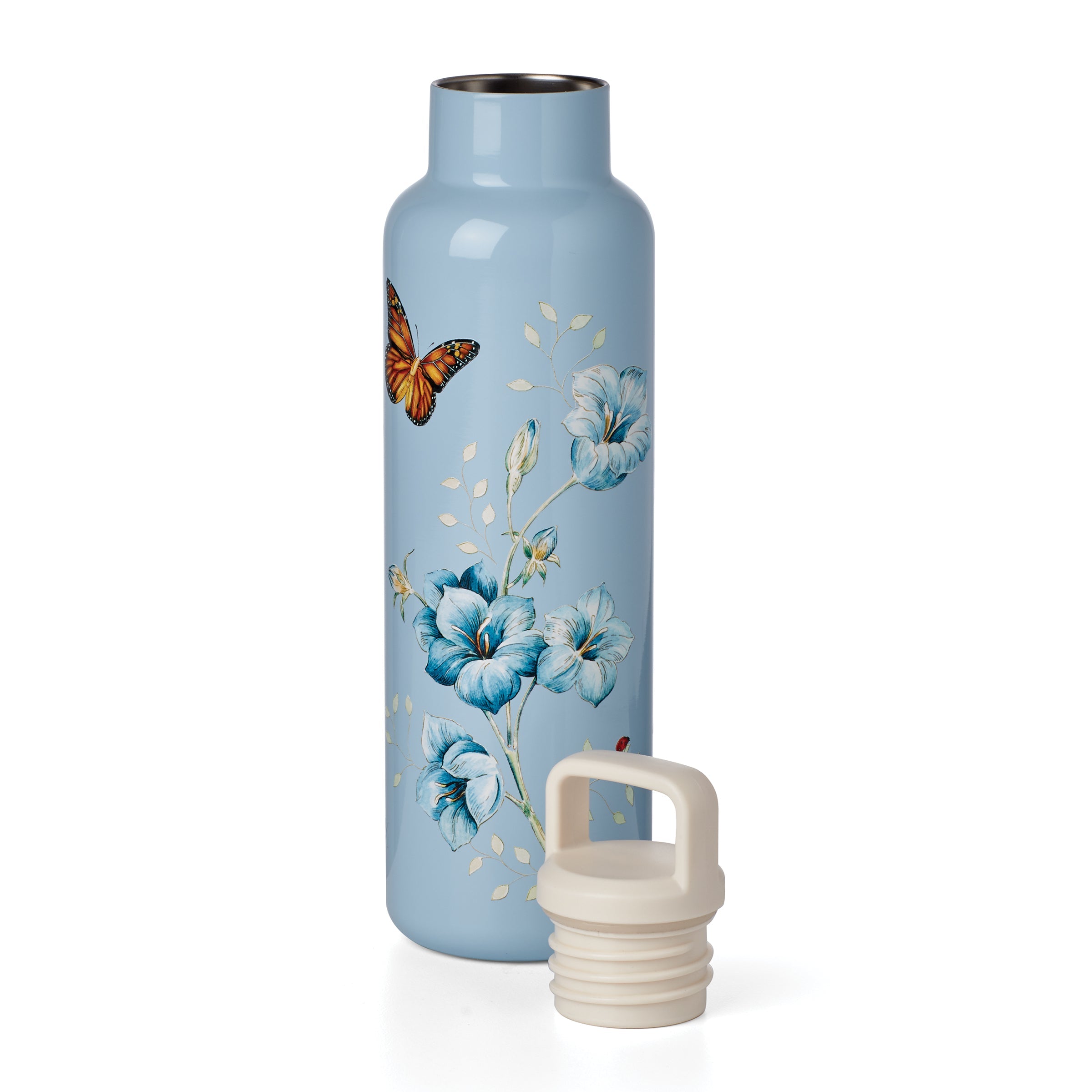 Butterfly Meadow Light Blue Insulated Water Bottle - Image 3
