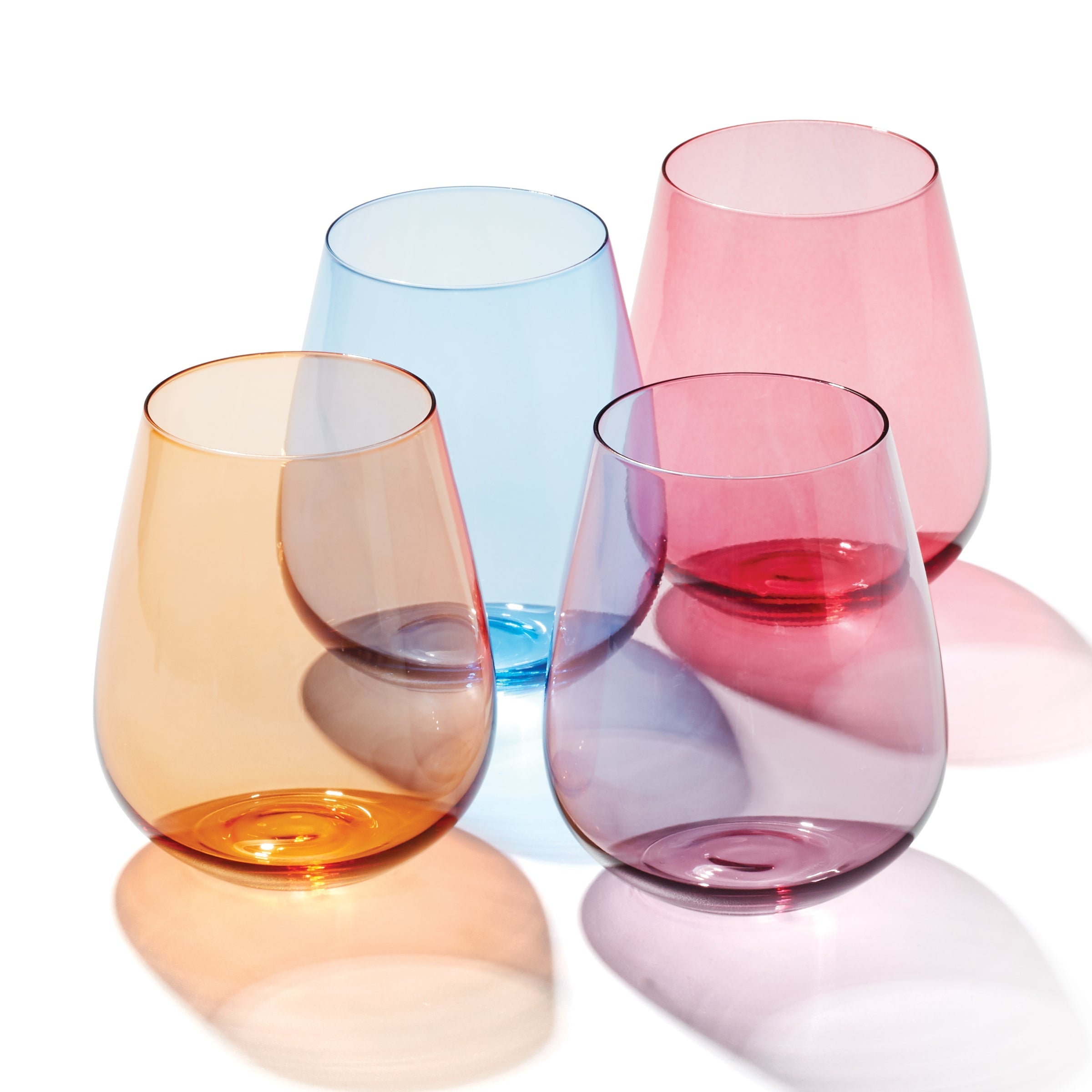True Colors Stemless Wine Glasses - Set Of 4 - Image 5