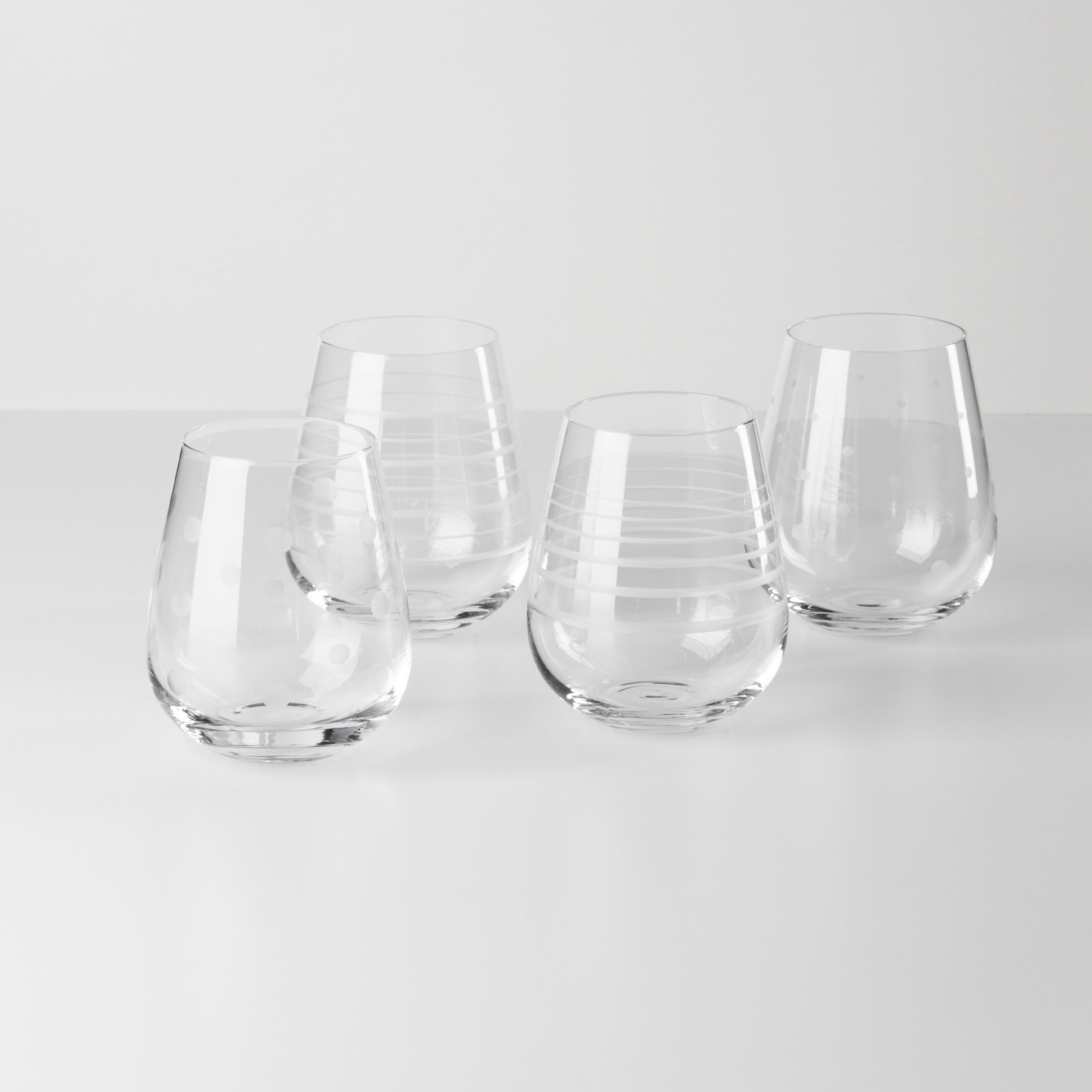 Mingle Stemless Wine Glasses - Set Of 4