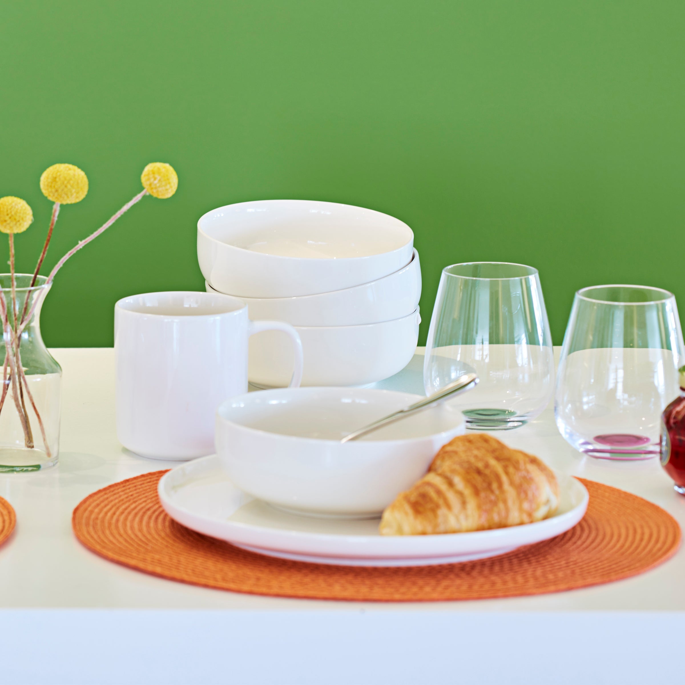 24 Seven White 12-Piece Dinnerware Set - Image 15