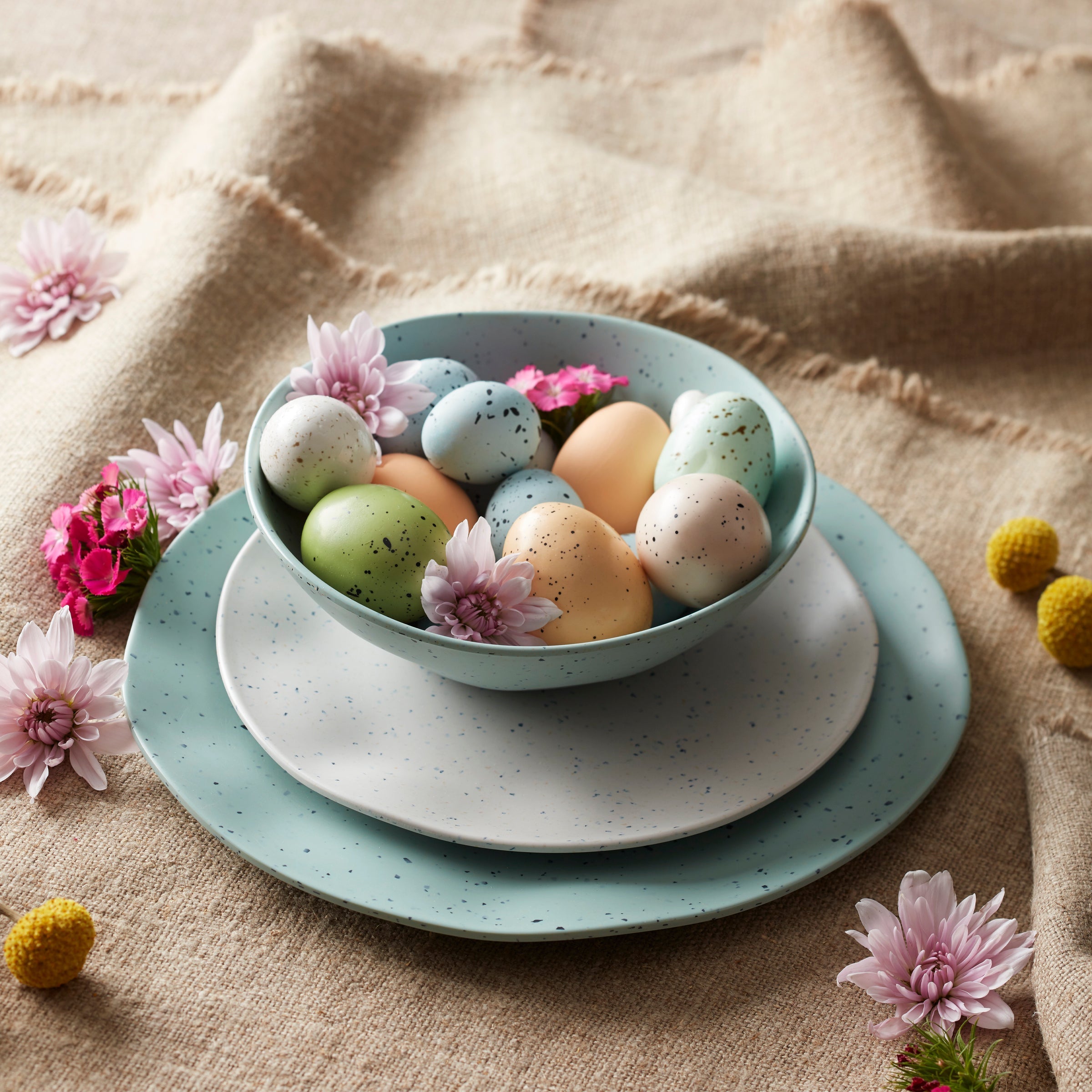 Terrazzo Melamine Cream 12-Piece Dinnerware Set - Image 8