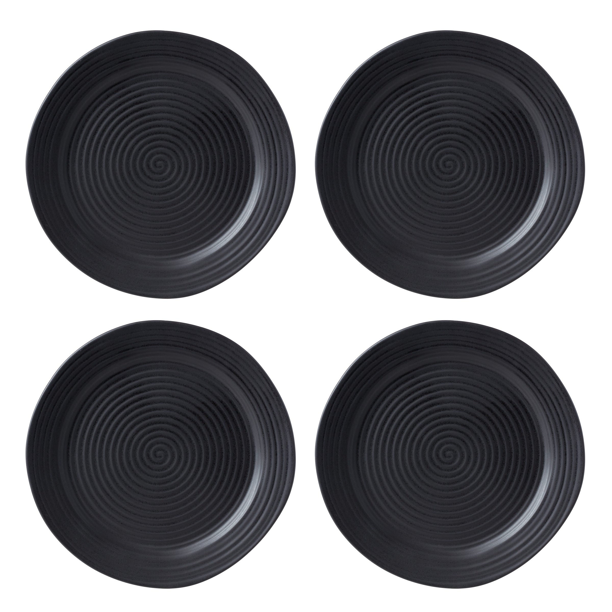 Ridge Black 12-Piece Dinnerware Set - Image 10