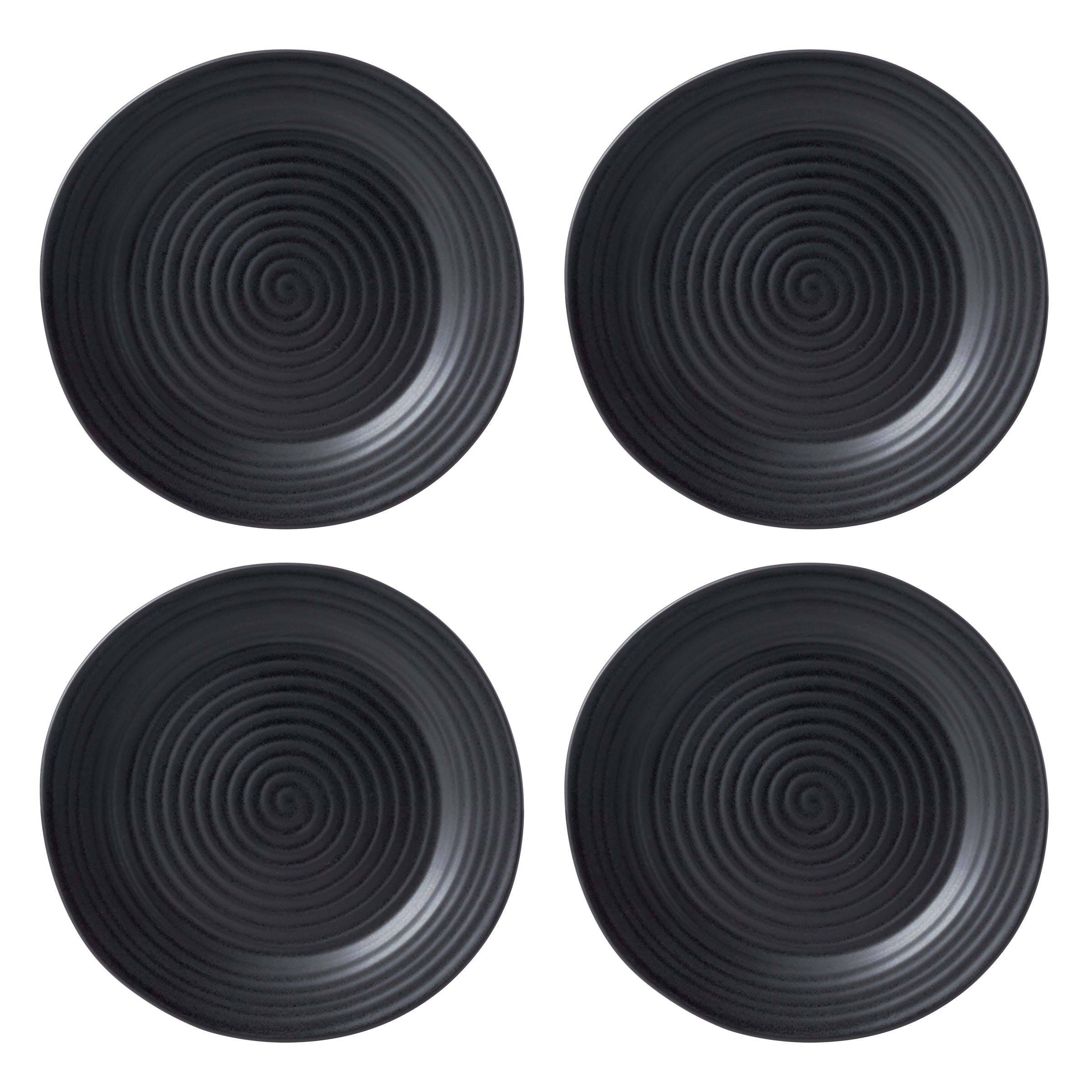 Ridge Black 12-Piece Dinnerware Set - Image 11