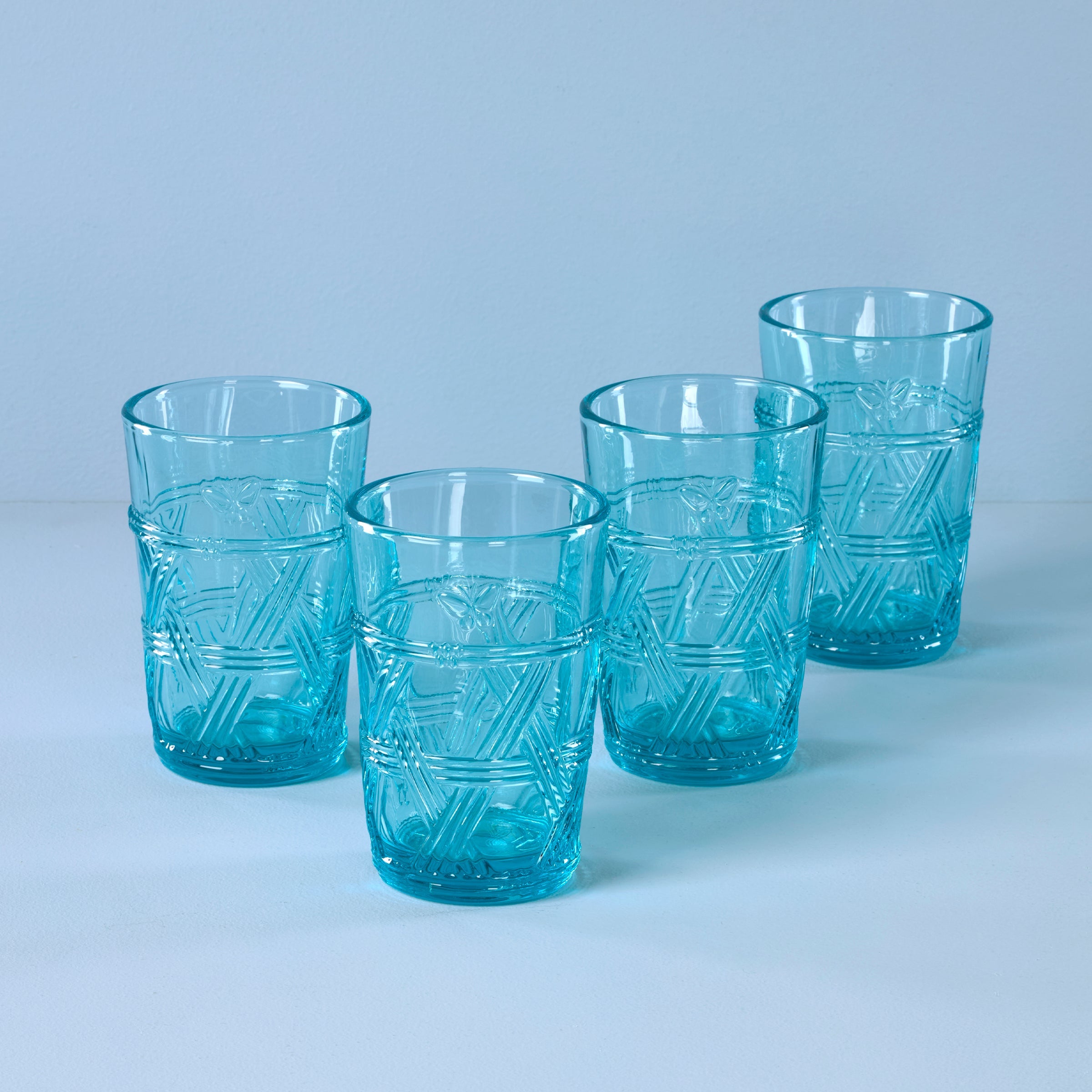 Butterfly Meadow Blue Tall Glasses - Set Of 4