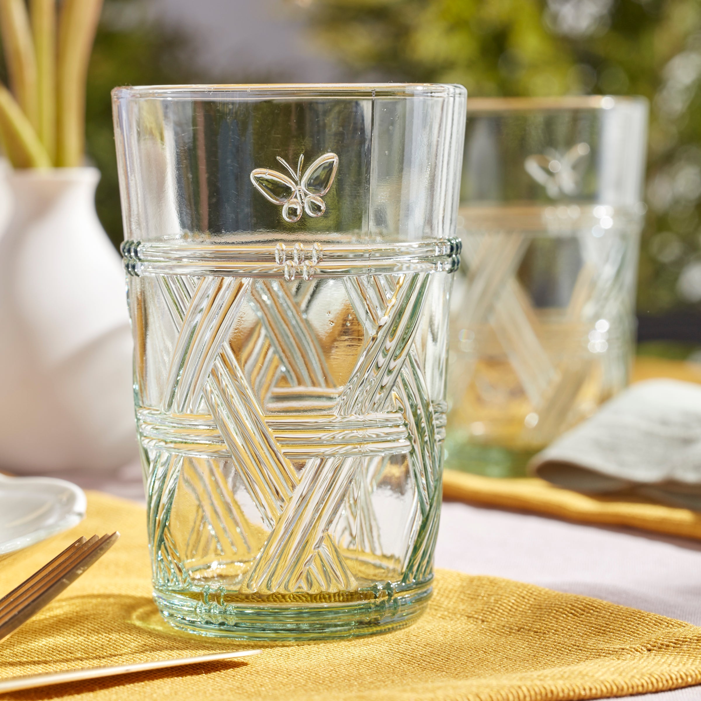 Butterfly Meadow Green Tall Glasses - Set Of 4 - Image 2