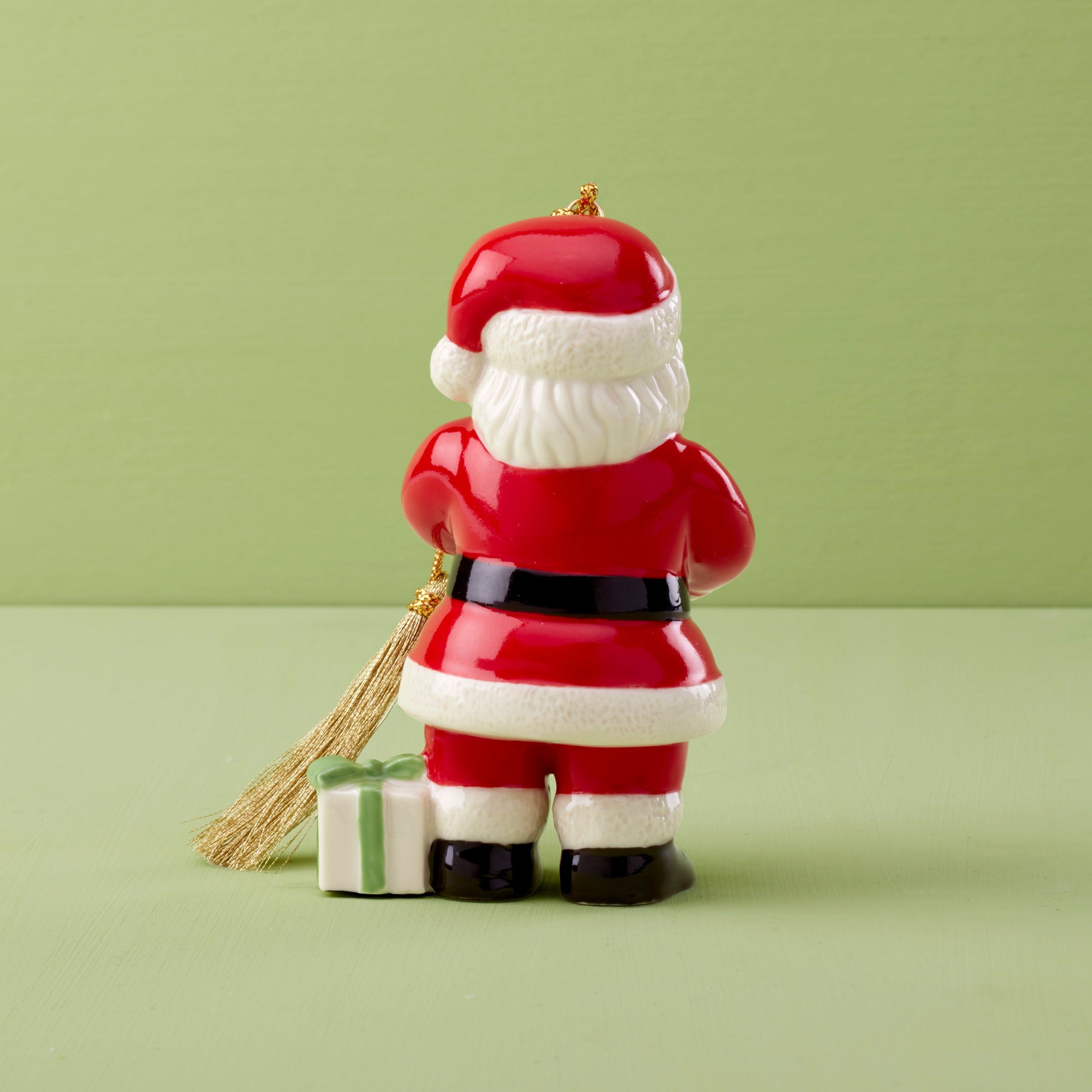African American Santa With Pickle Ornament - Image 2