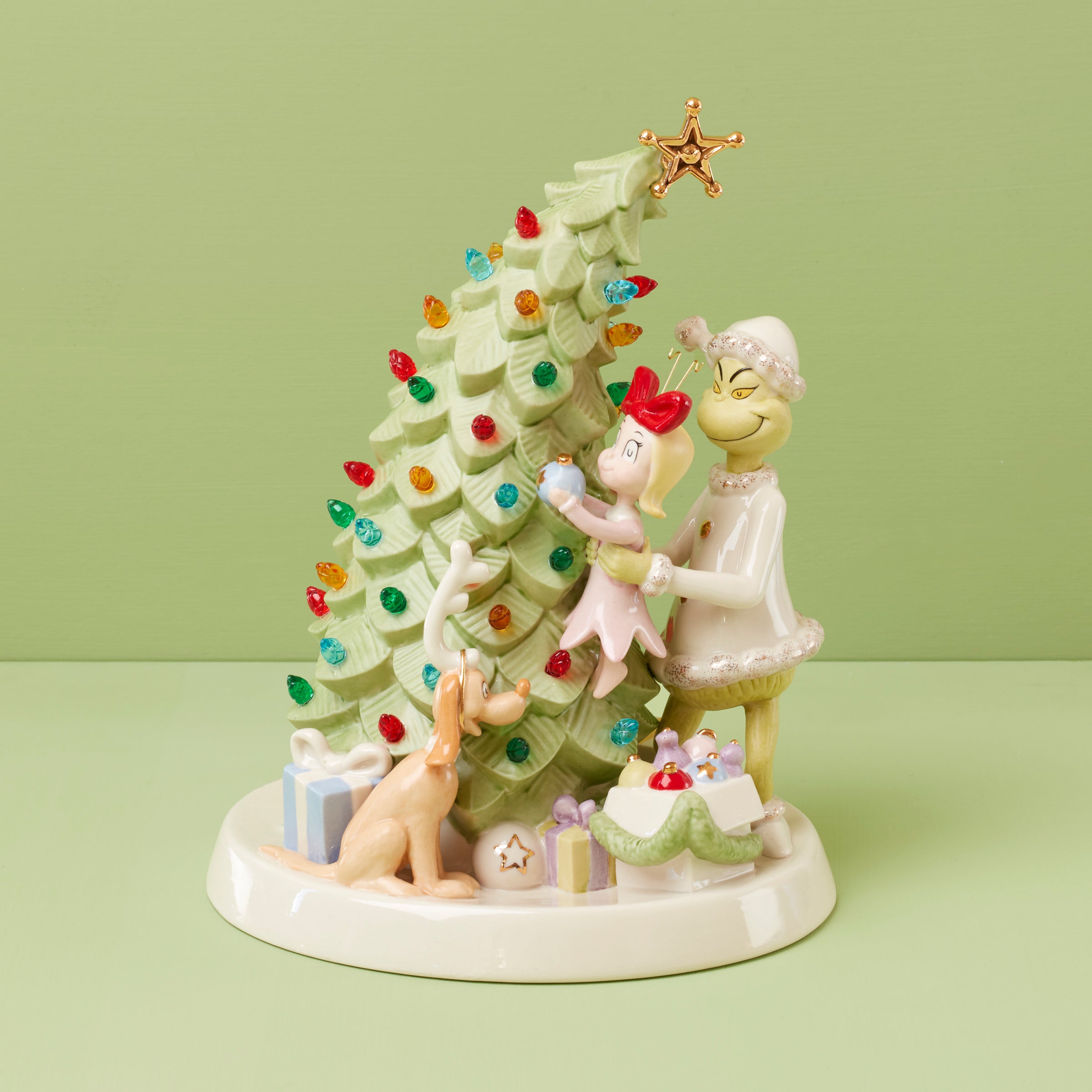 Merry Grinchmas Tree Lit Figurine - Image 4