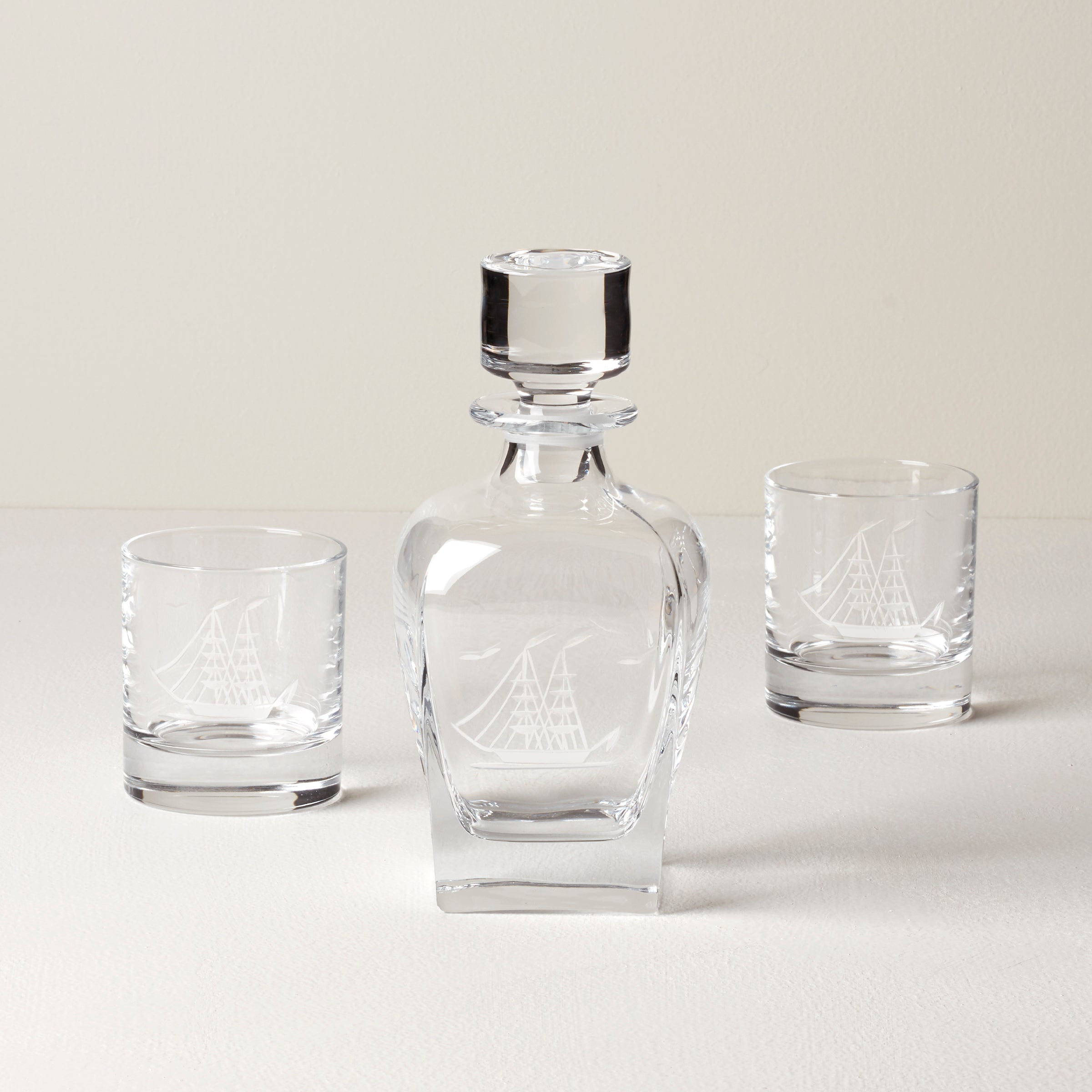 Tuscany Classics Clipper Ship 3-Piece Whiskey Set